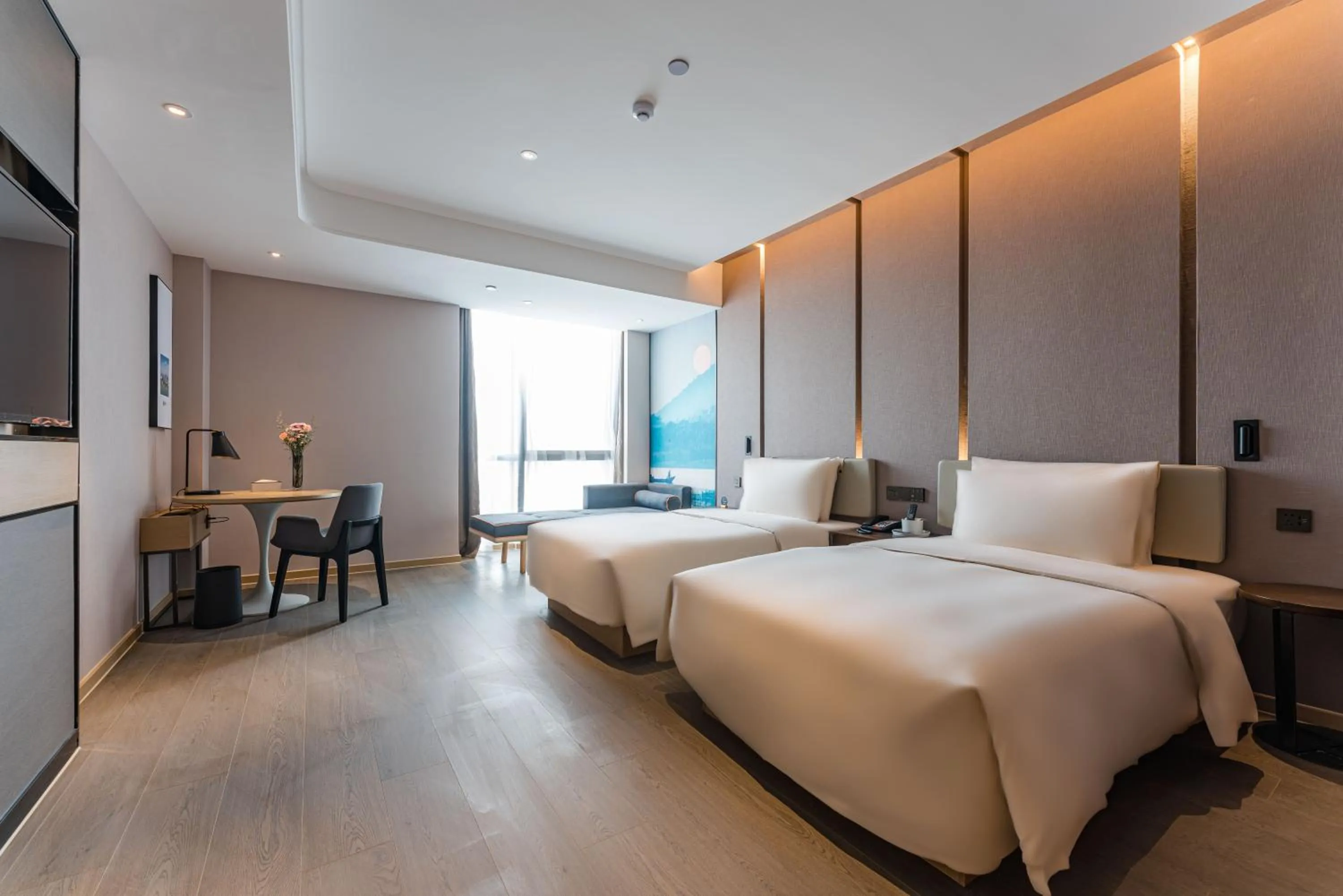 Bed in Atour Hotel Suzhou Wangting