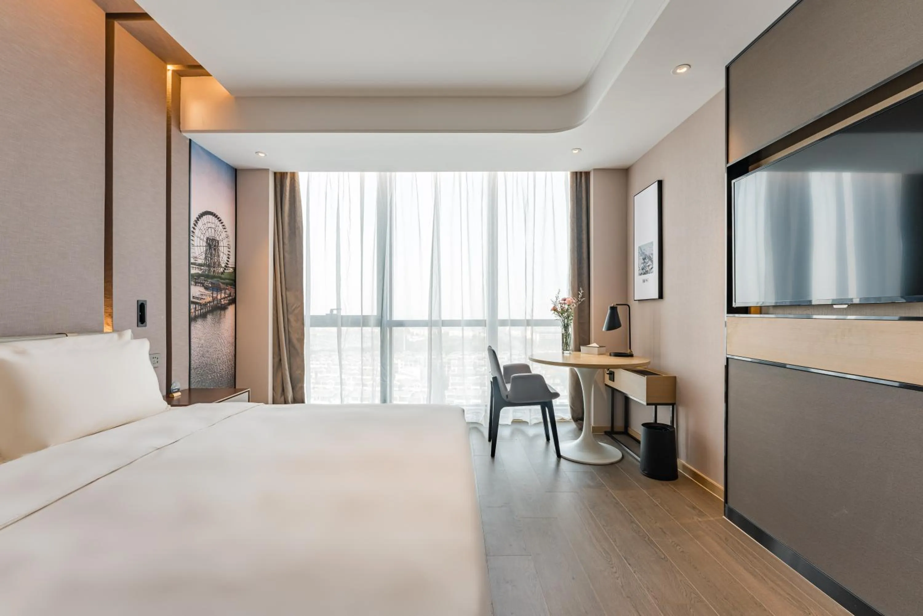 Bed in Atour Hotel Suzhou Wangting