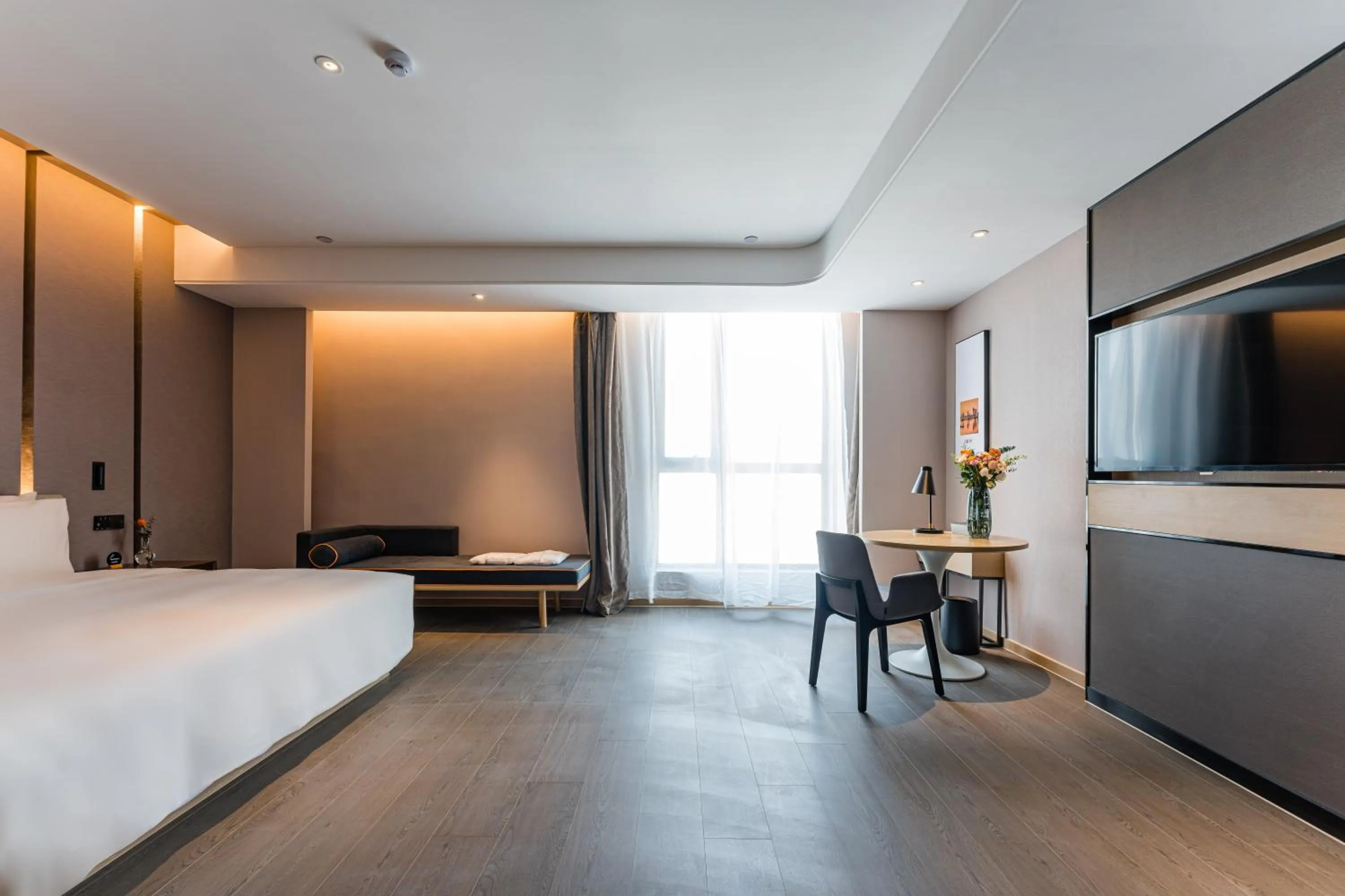 Bed in Atour Hotel Suzhou Wangting