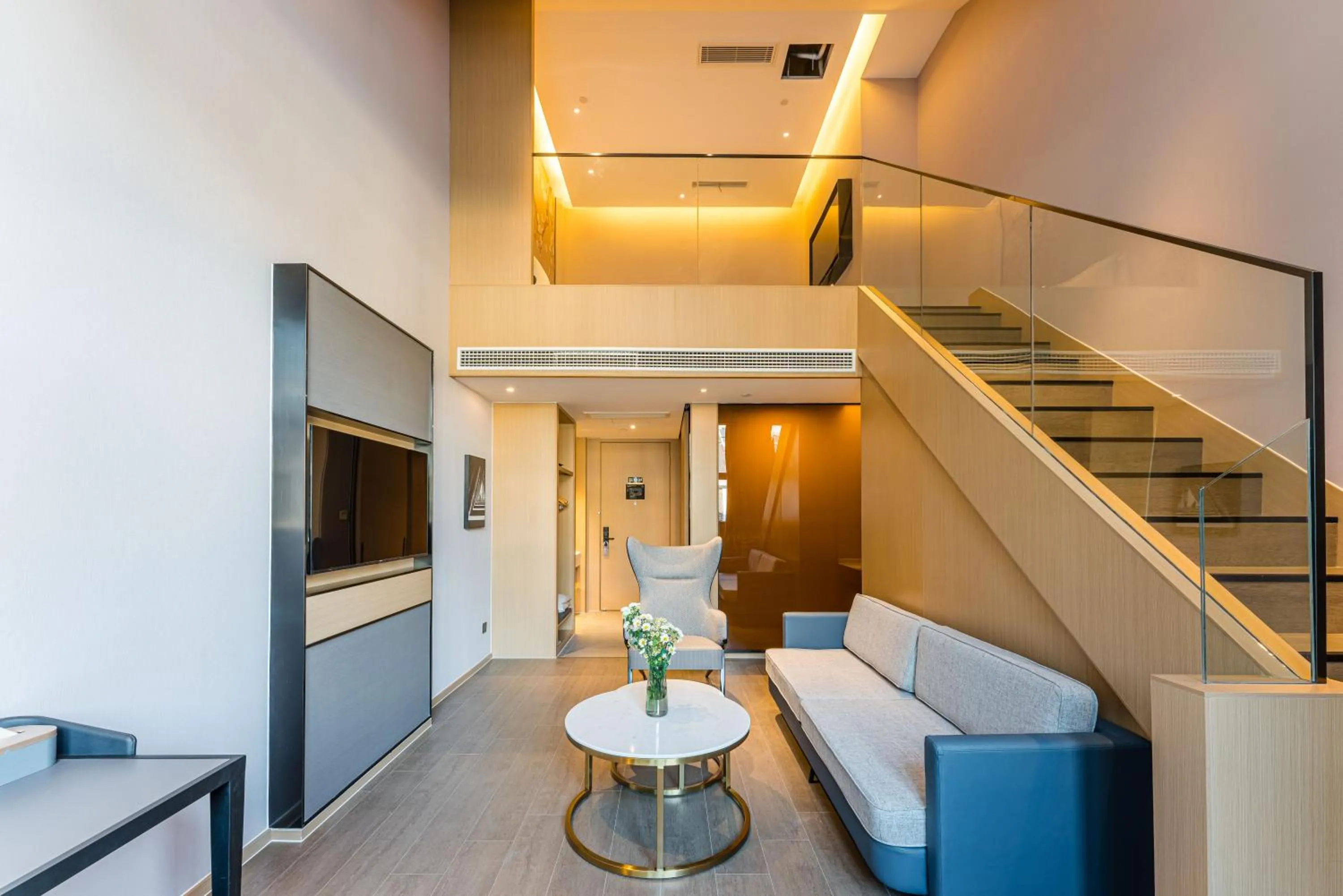 Living room in Atour Hotel Suzhou Mudu Ancient Town