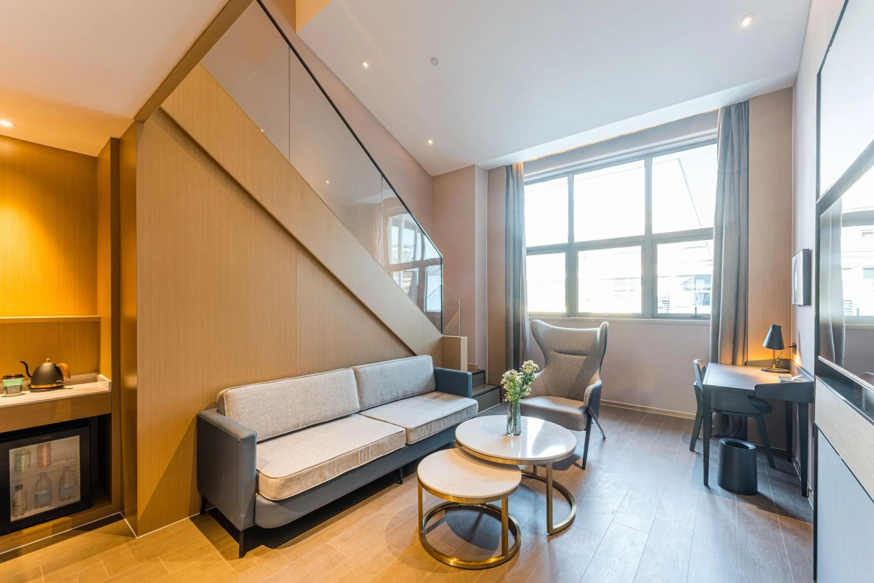 Living room in Atour Hotel Suzhou Mudu Ancient Town