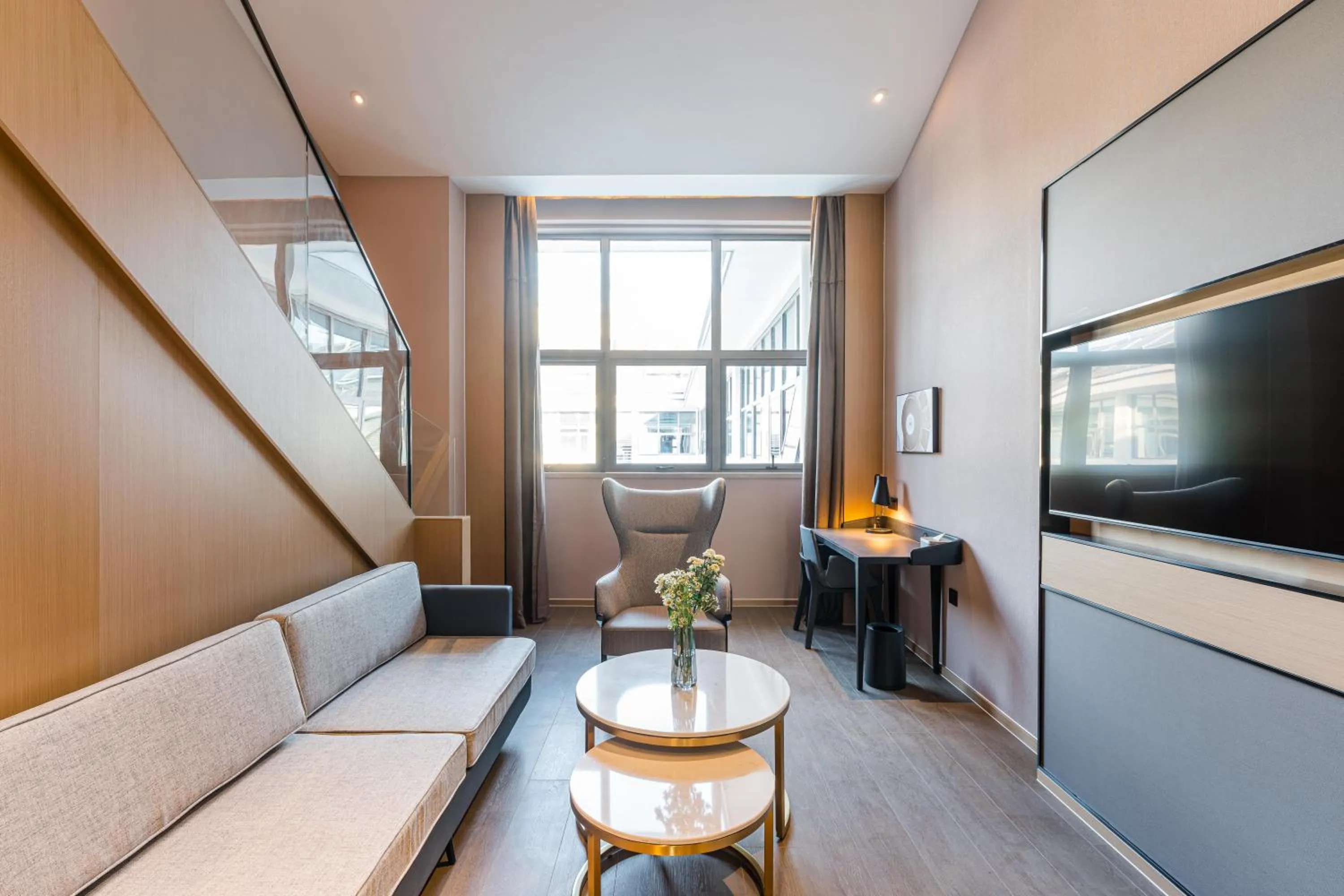 Living room in Atour Hotel Suzhou Mudu Ancient Town