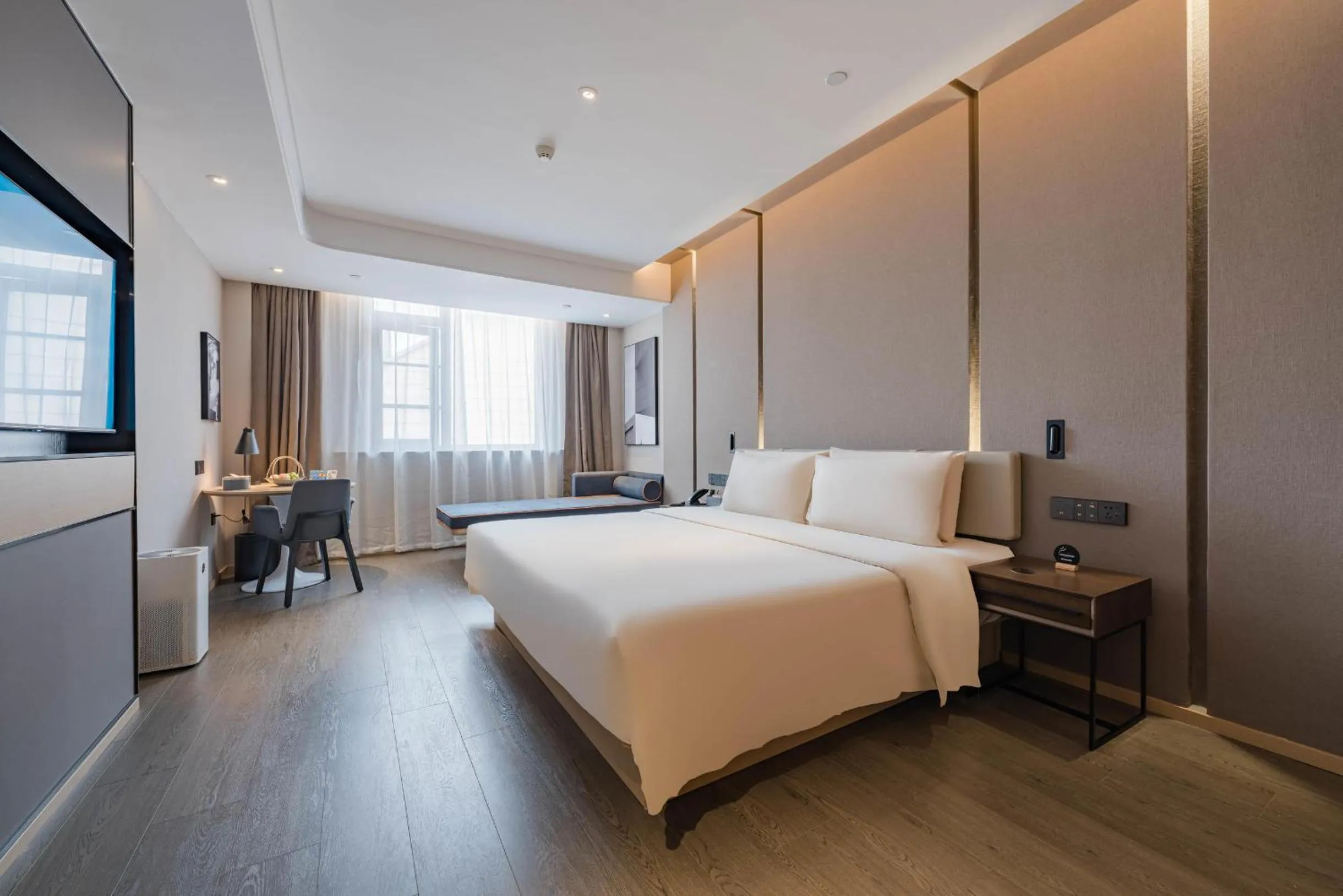 Bed in Atour Hotel Hangzhou East Railway Station