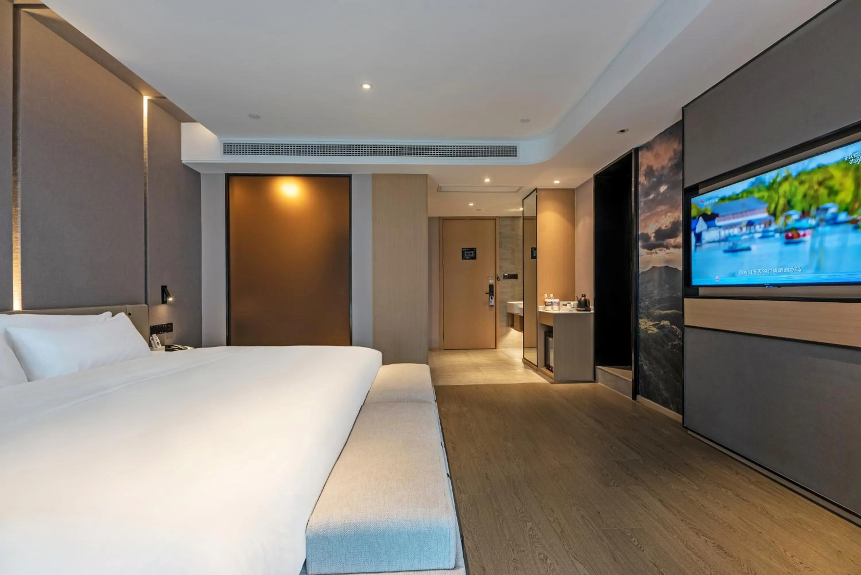 Bed in Atour Hotel Xiamen Jimei Lake Business Center