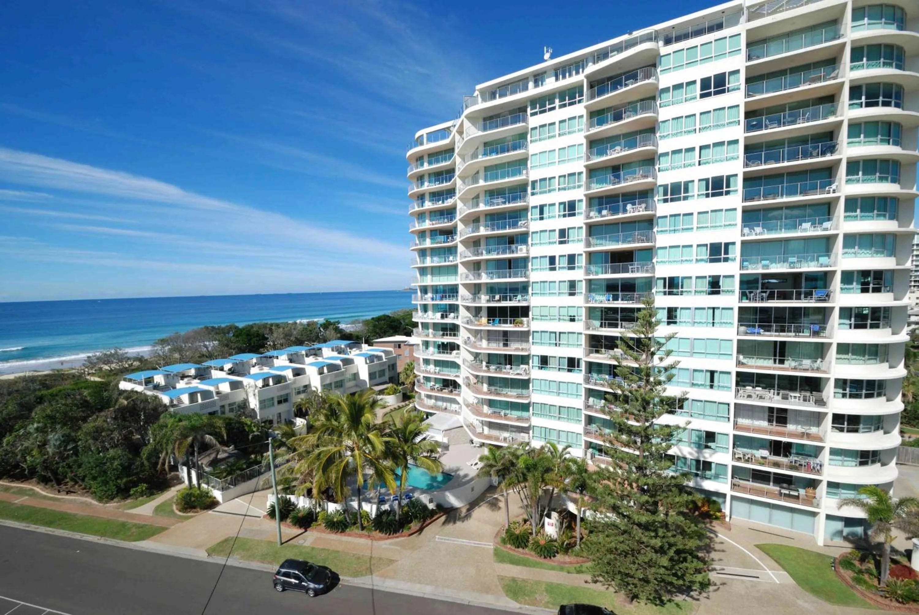 Property building in Chateau Royale Beach Resort Maroochydore Sunshine Coast