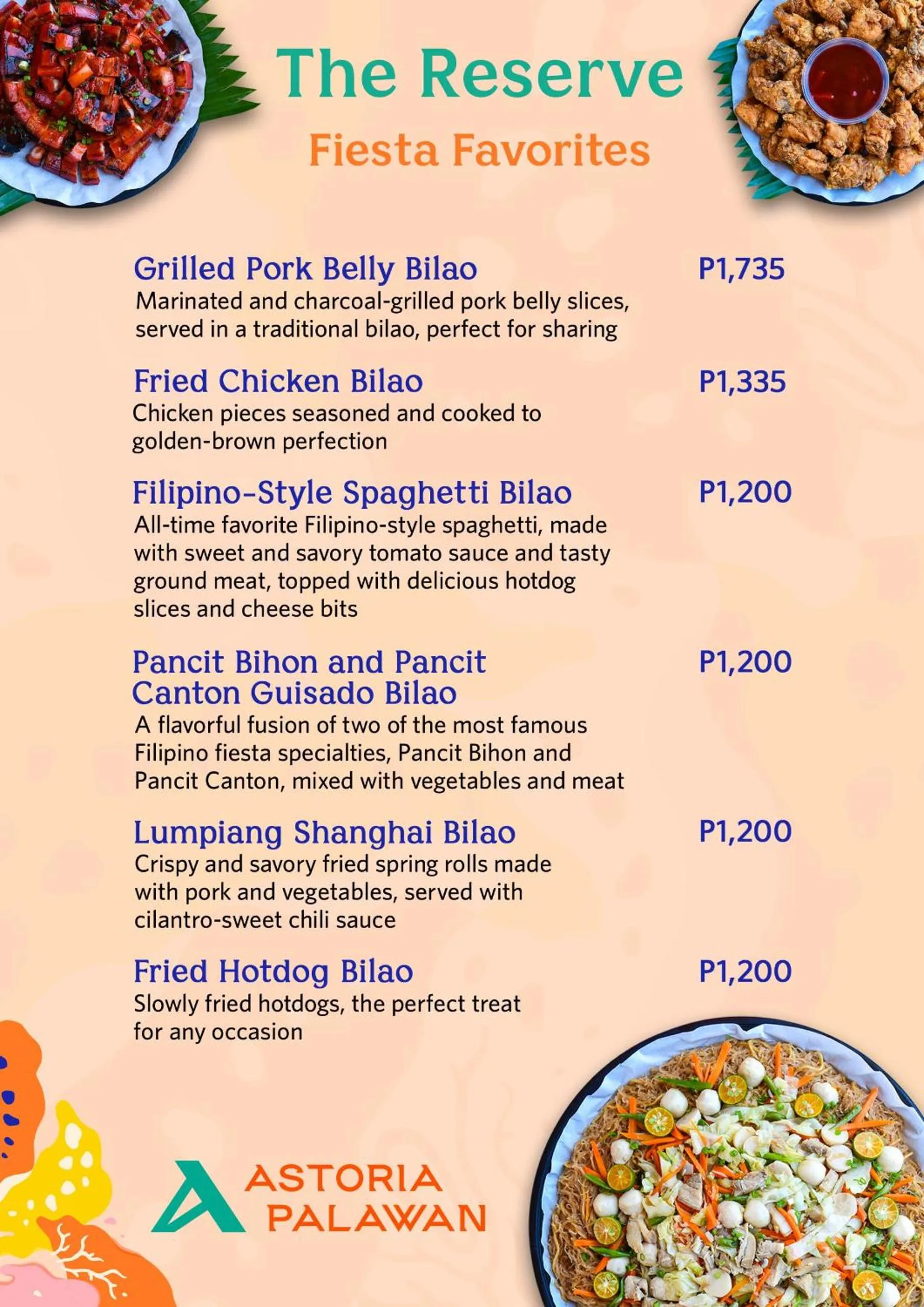 Restaurant/places to eat in Astoria Palawan