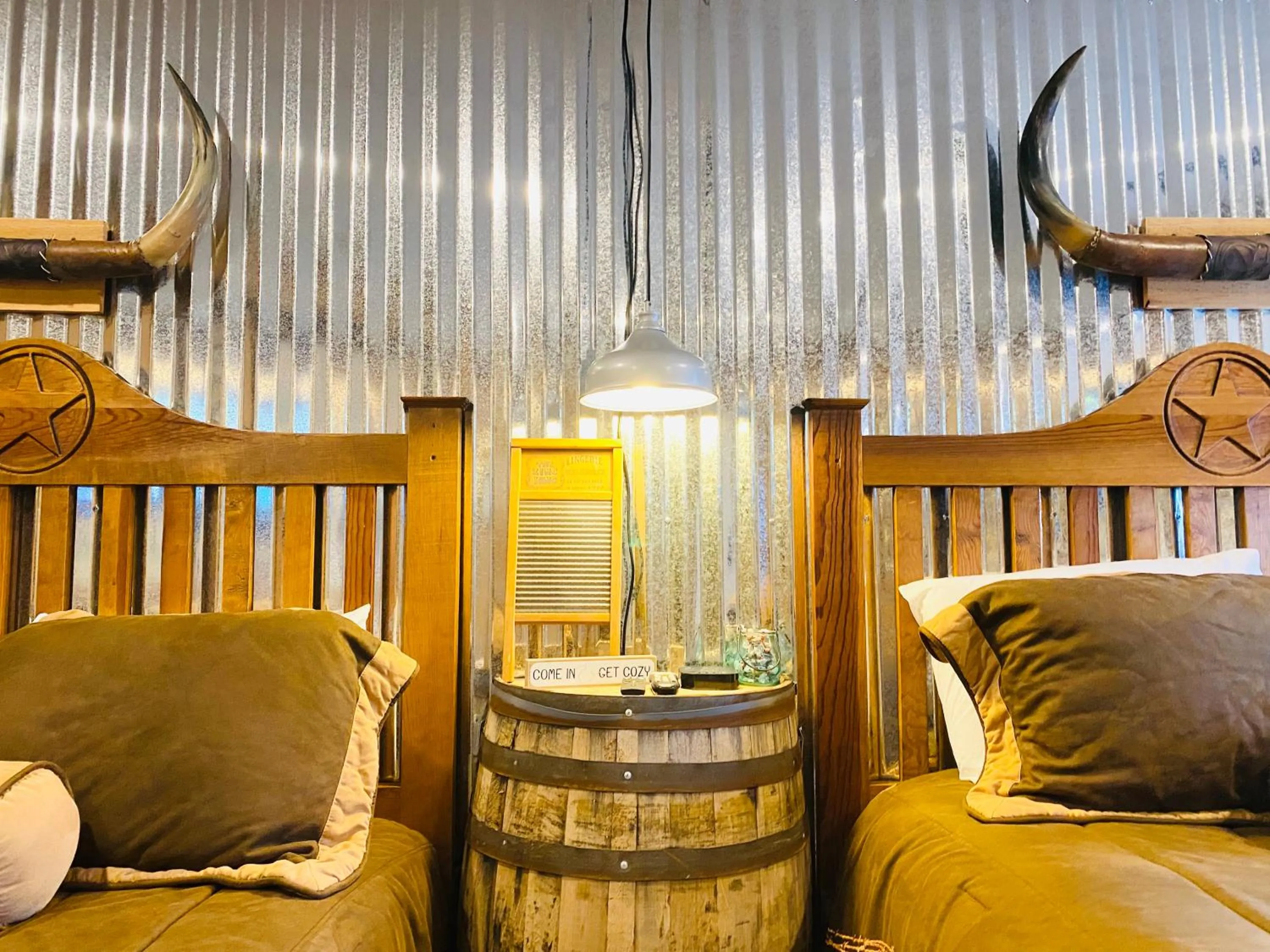 Bed in The Big Texan Motel