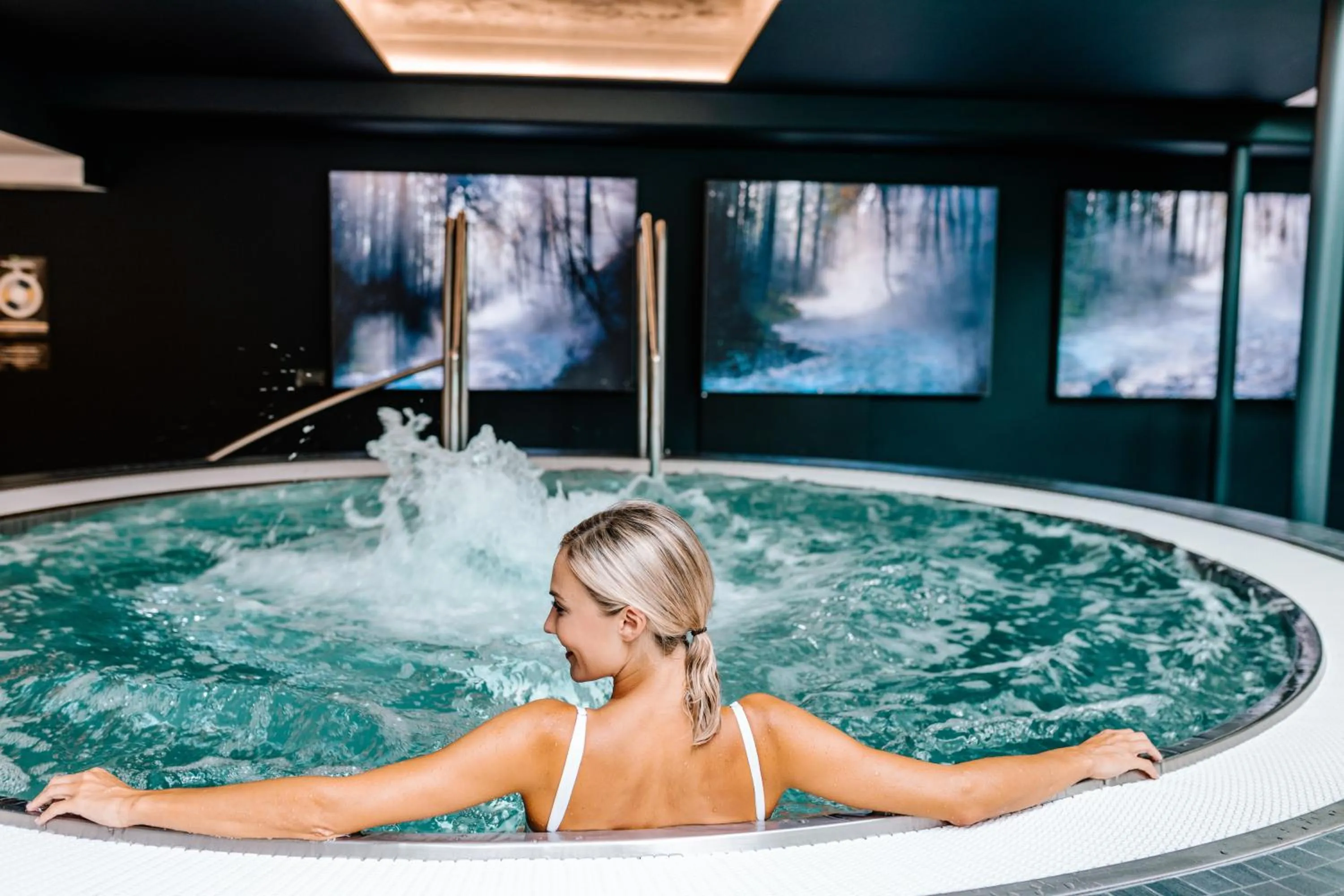 Hot Tub in Hotel Warmbaderhof