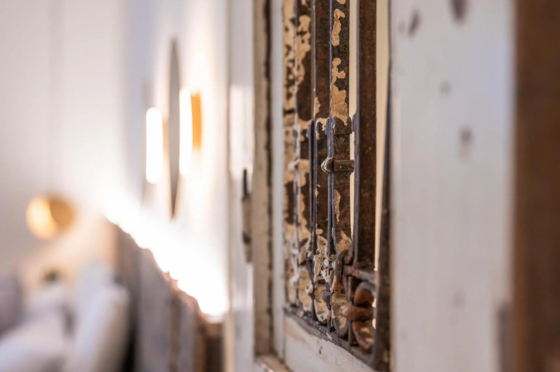 Decorative detail, Bed in Silo Luxury Rooms