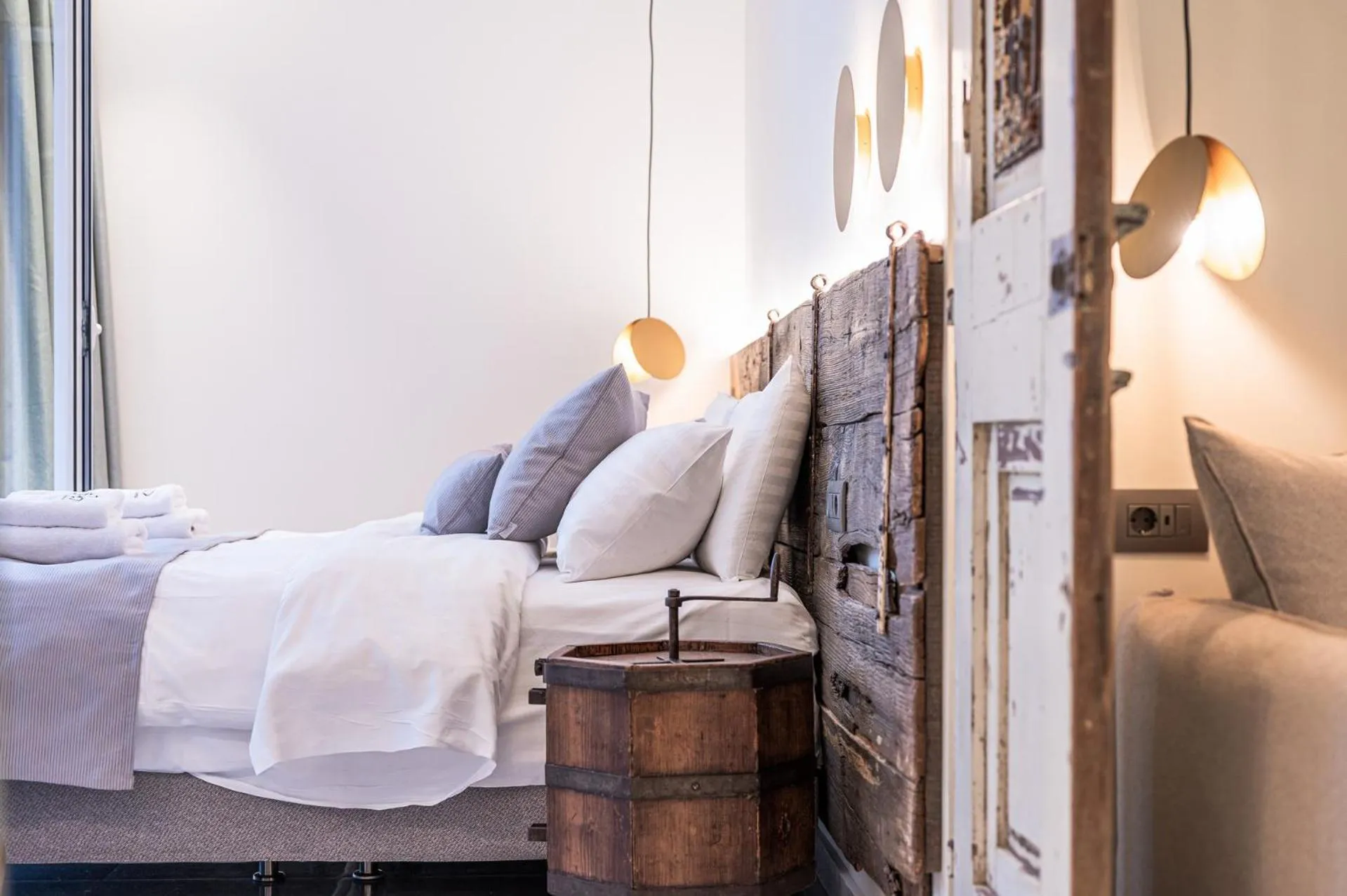 Bed in Silo Luxury Rooms