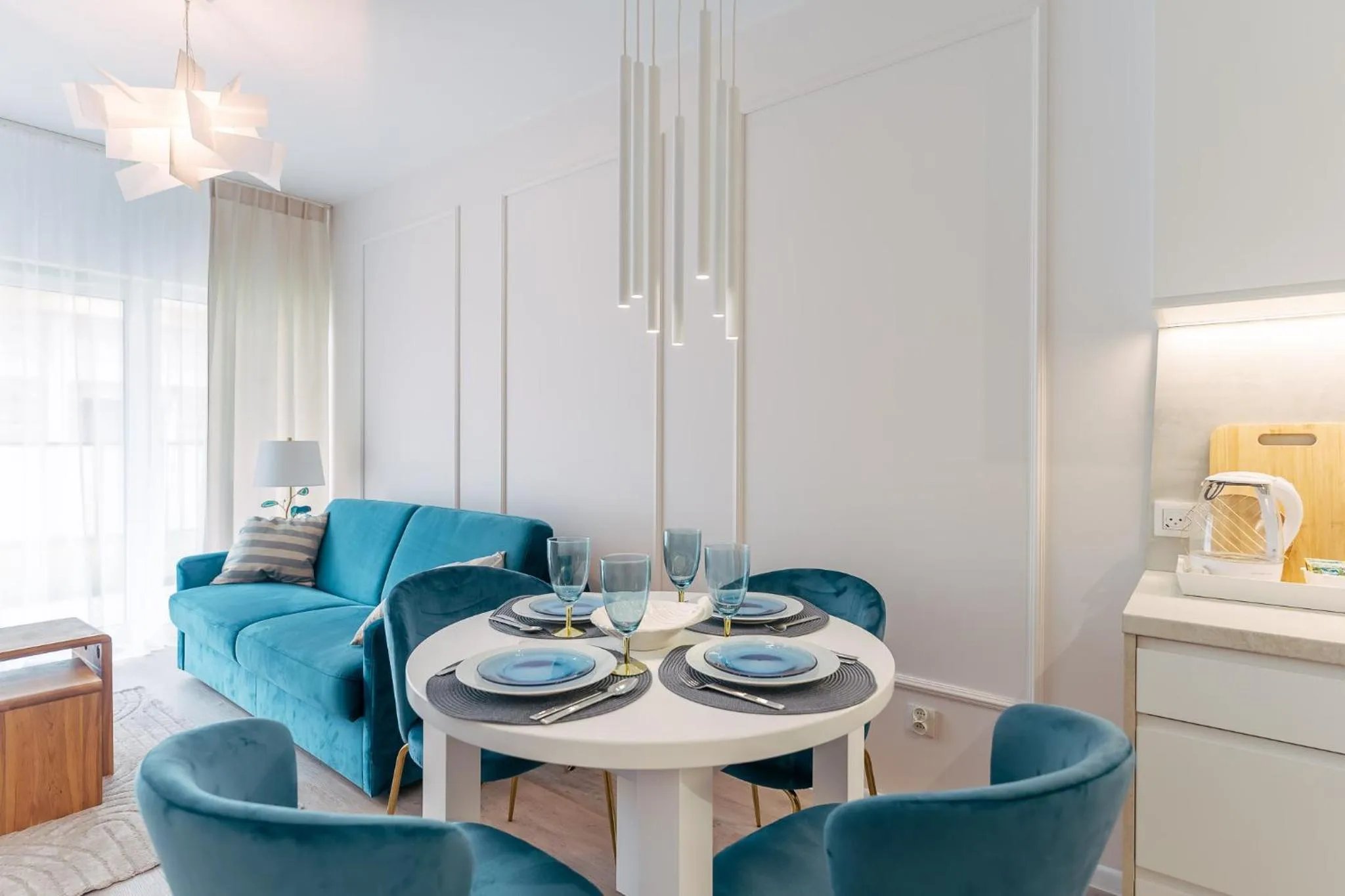 Kitchen or kitchenette in Ustronie Apartments 20 m do plaży