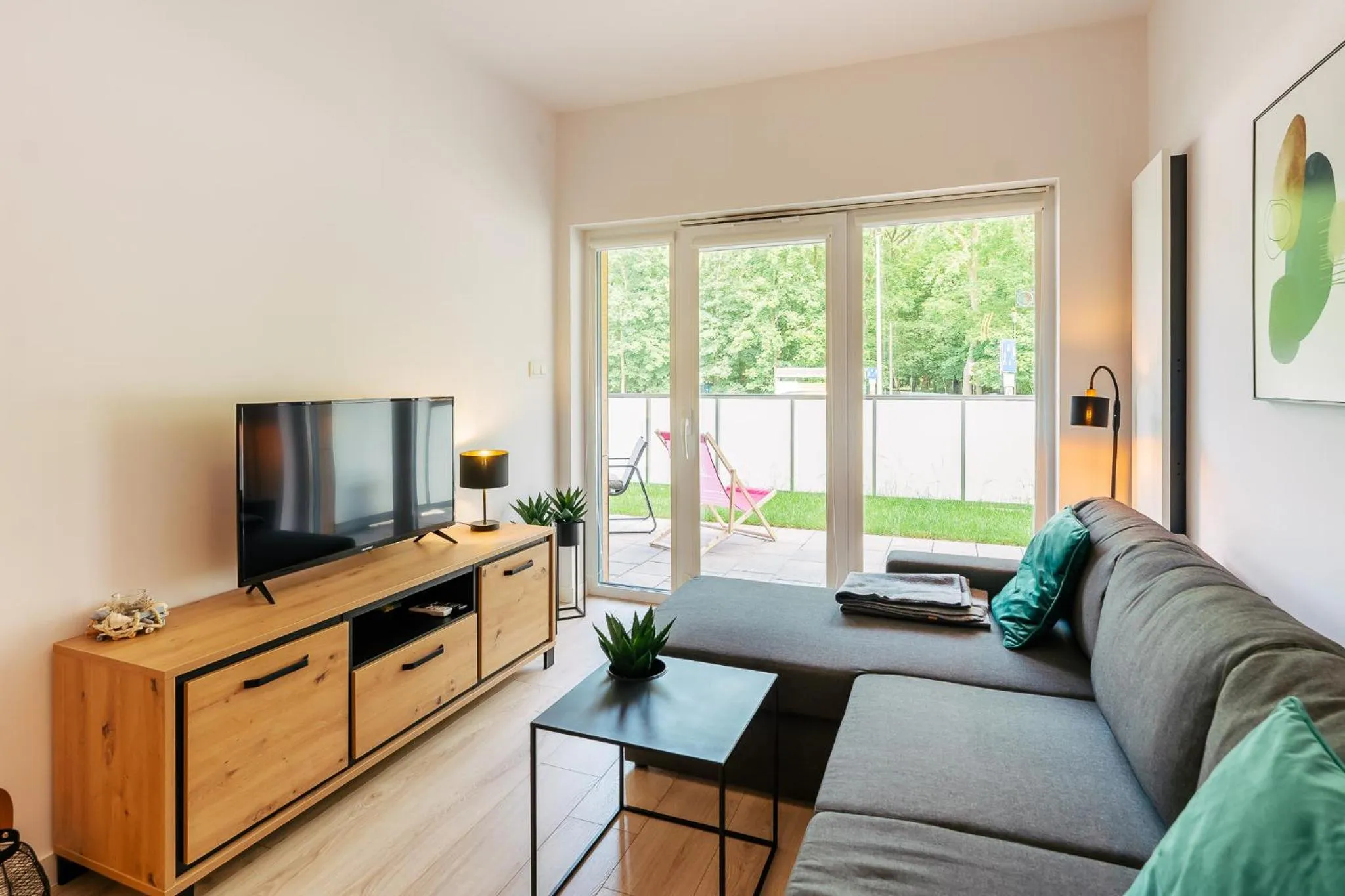 Communal lounge/ TV room in Ustronie Apartments 20 m do plaży