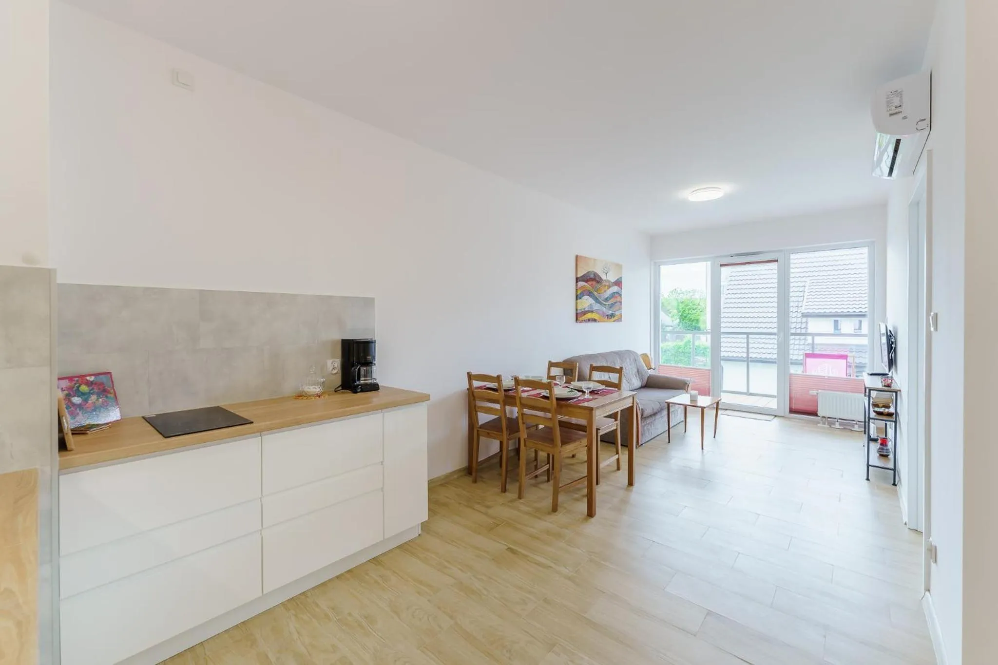 Kitchen or kitchenette in Ustronie Apartments 20 m do plaży