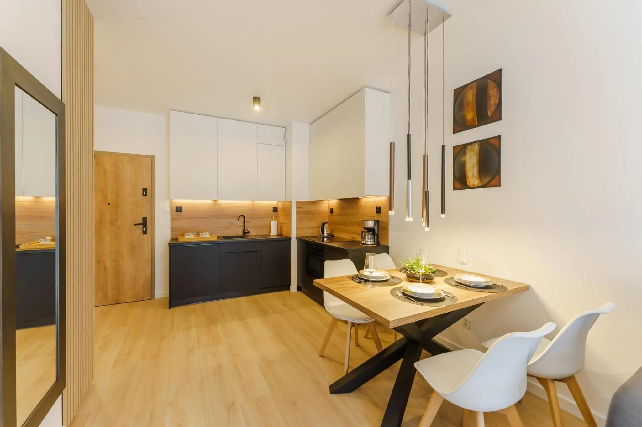 Kitchen or kitchenette in Ustronie Apartments 20 m do plaży