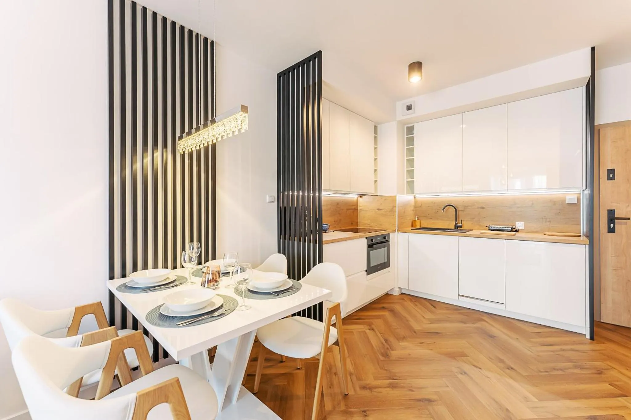 Communal kitchen in Ustronie Apartments 20 m do plaży