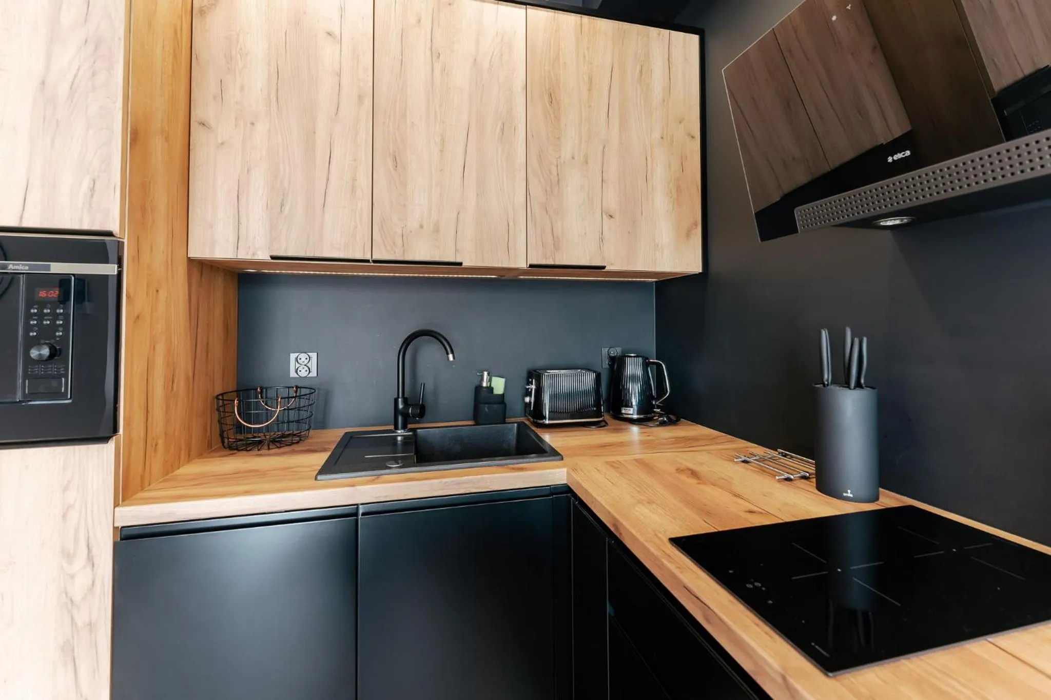 Kitchen or kitchenette in Ustronie Apartments 20 m do plaży