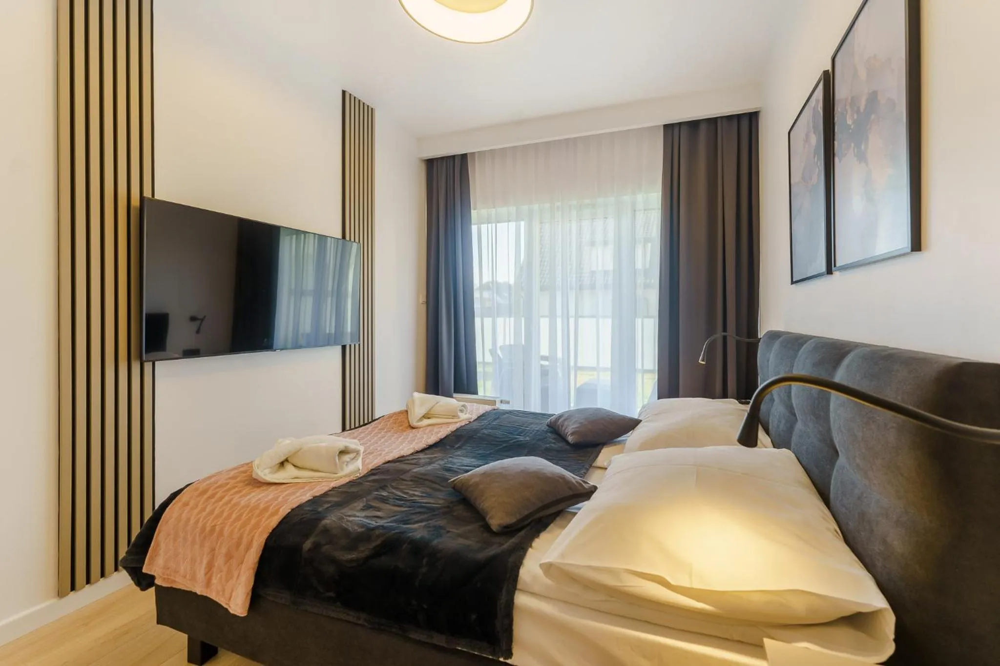 Bed in Ustronie Apartments 20 m do plaży