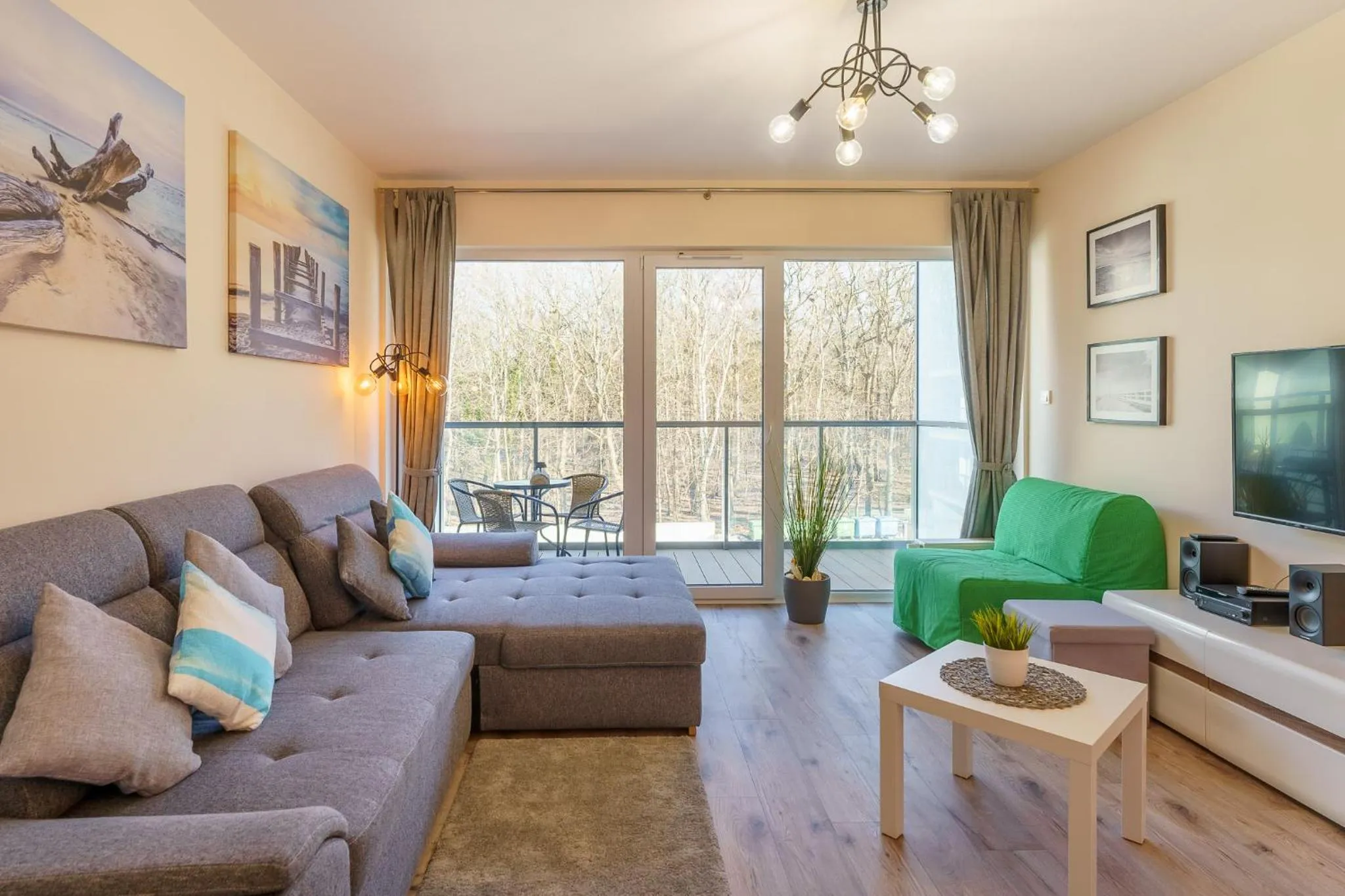 Living room in Ustronie Apartments 20 m do plaży