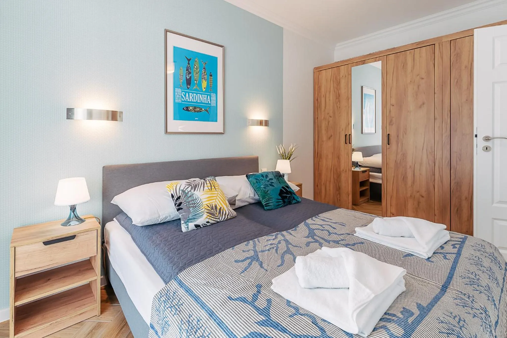 Bed in Ustronie Apartments 20 m do plaży