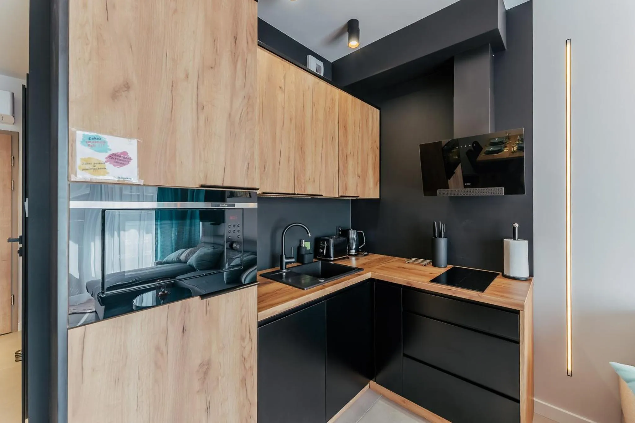 Kitchen or kitchenette in Ustronie Apartments 20 m do plaży