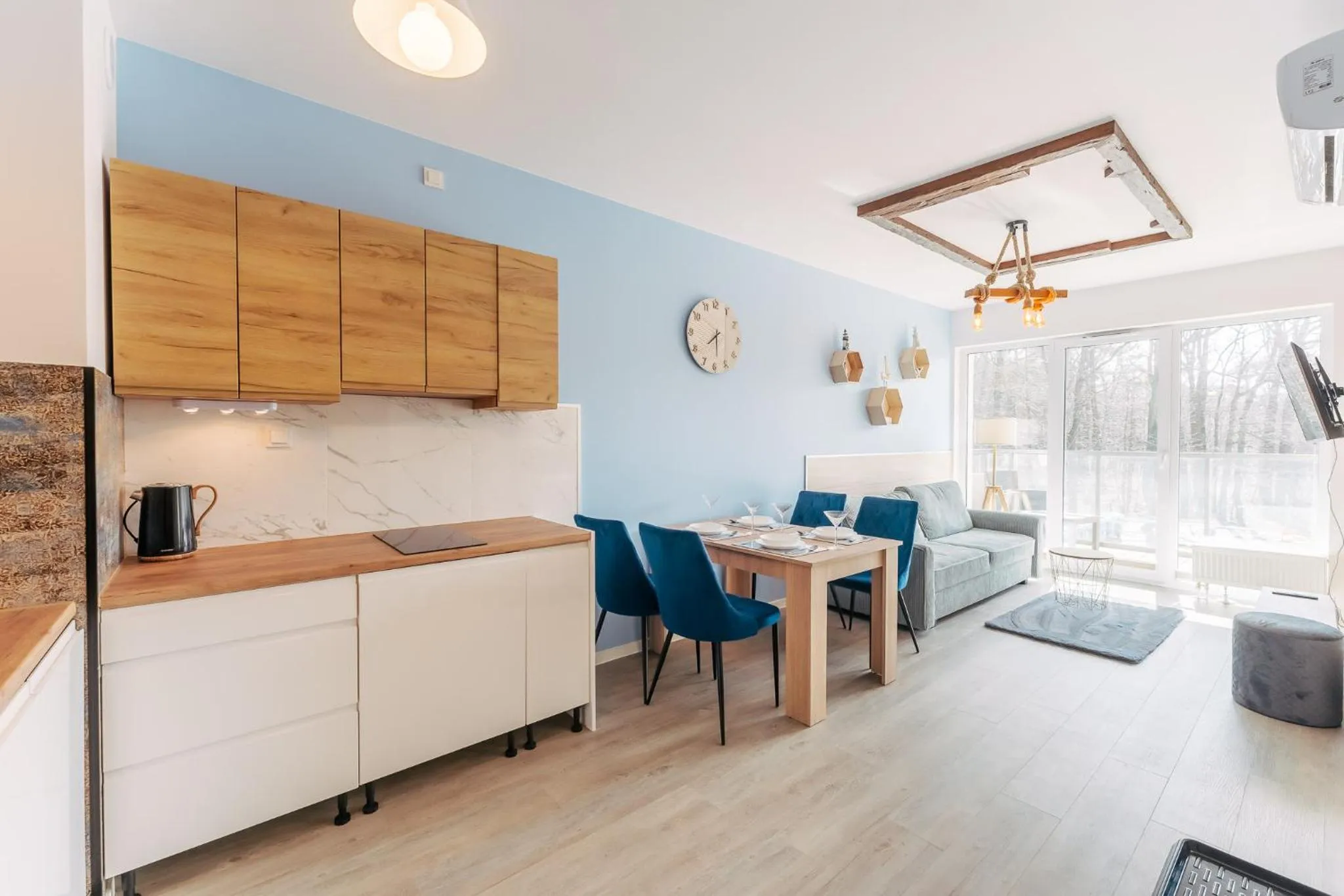 Kitchen or kitchenette in Ustronie Apartments 20 m do plaży