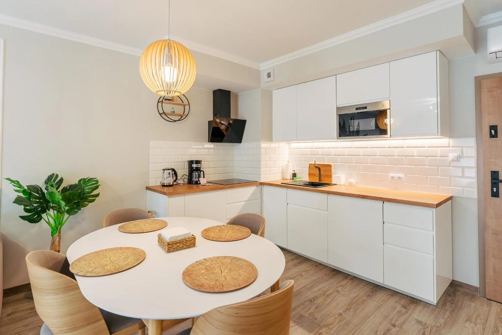 Kitchen or kitchenette in Ustronie Apartments 20 m do plaży