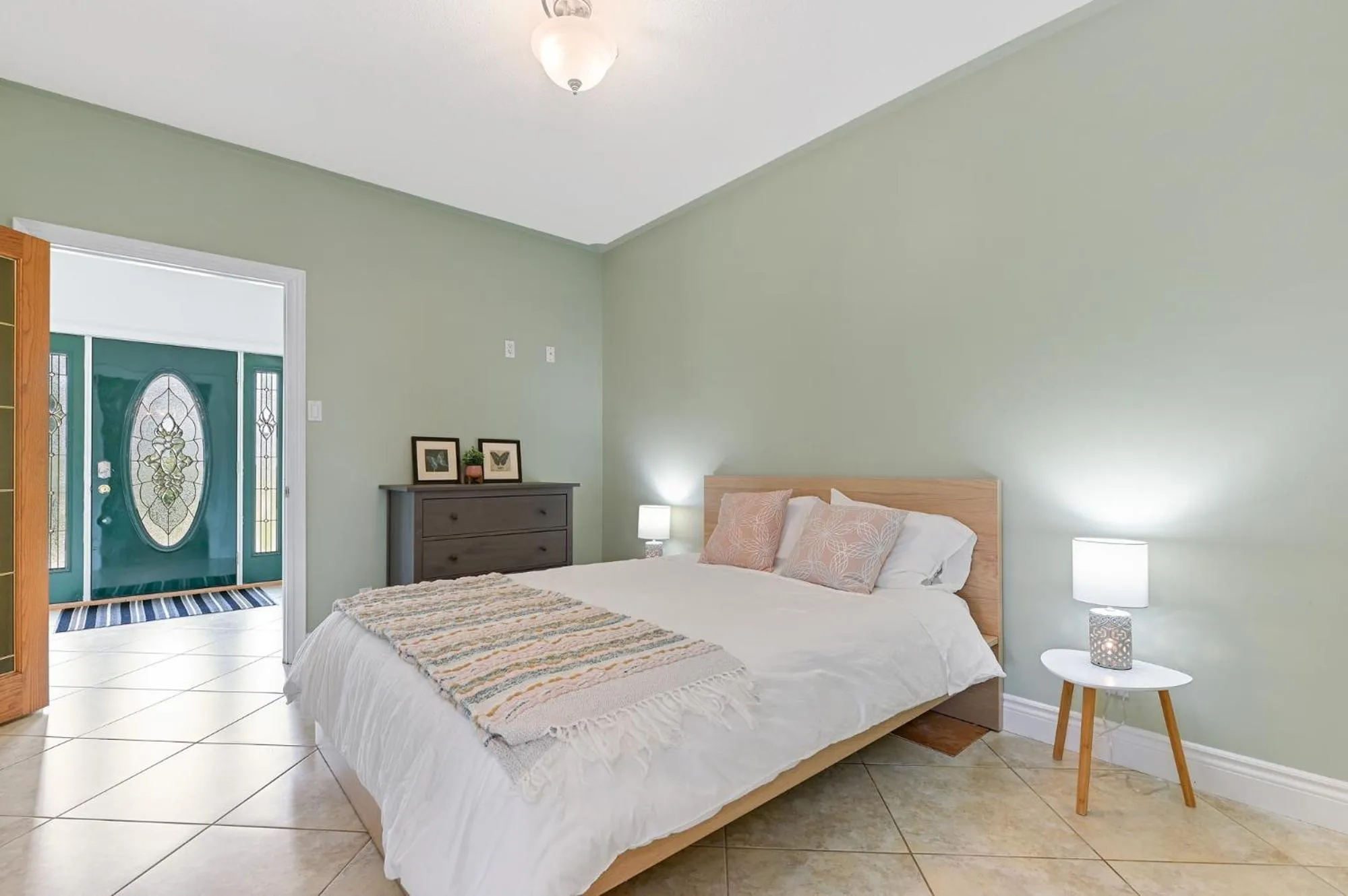 Bed in Baptiste Lake Lodge