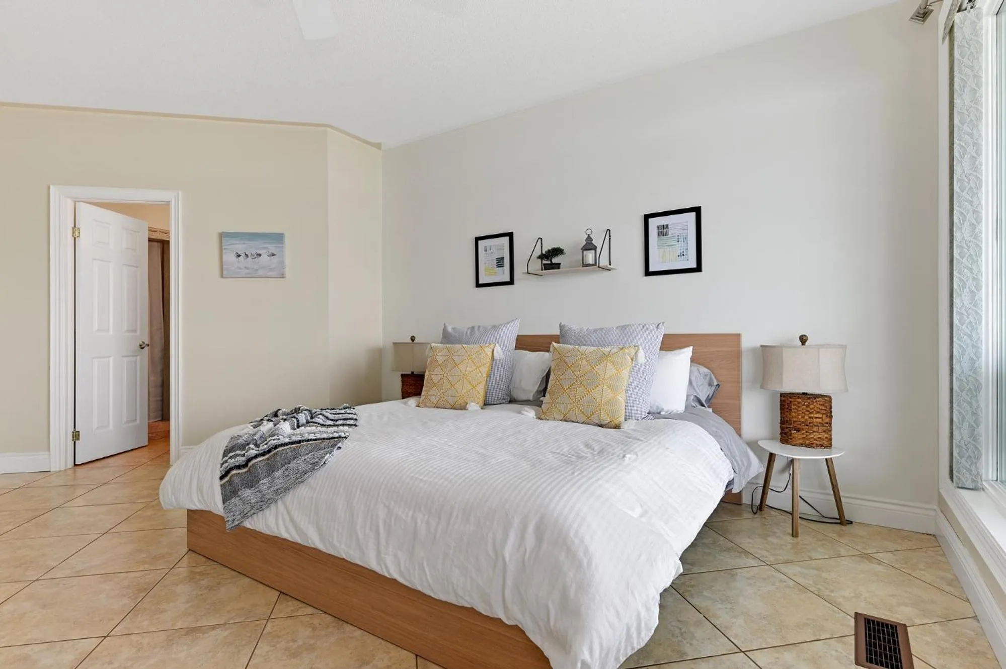 Bed in Baptiste Lake Lodge