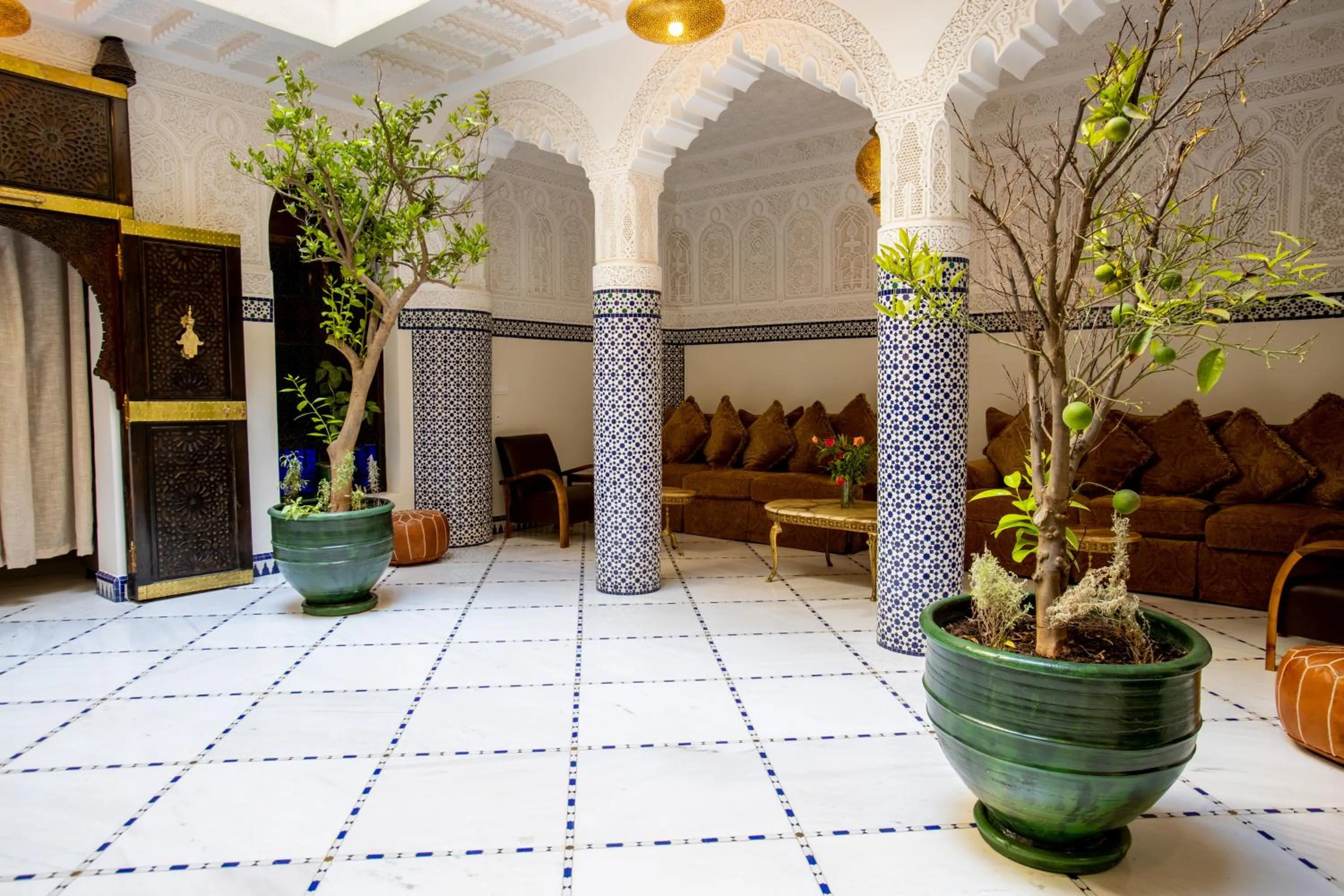Inner courtyard view in Riad La Vie