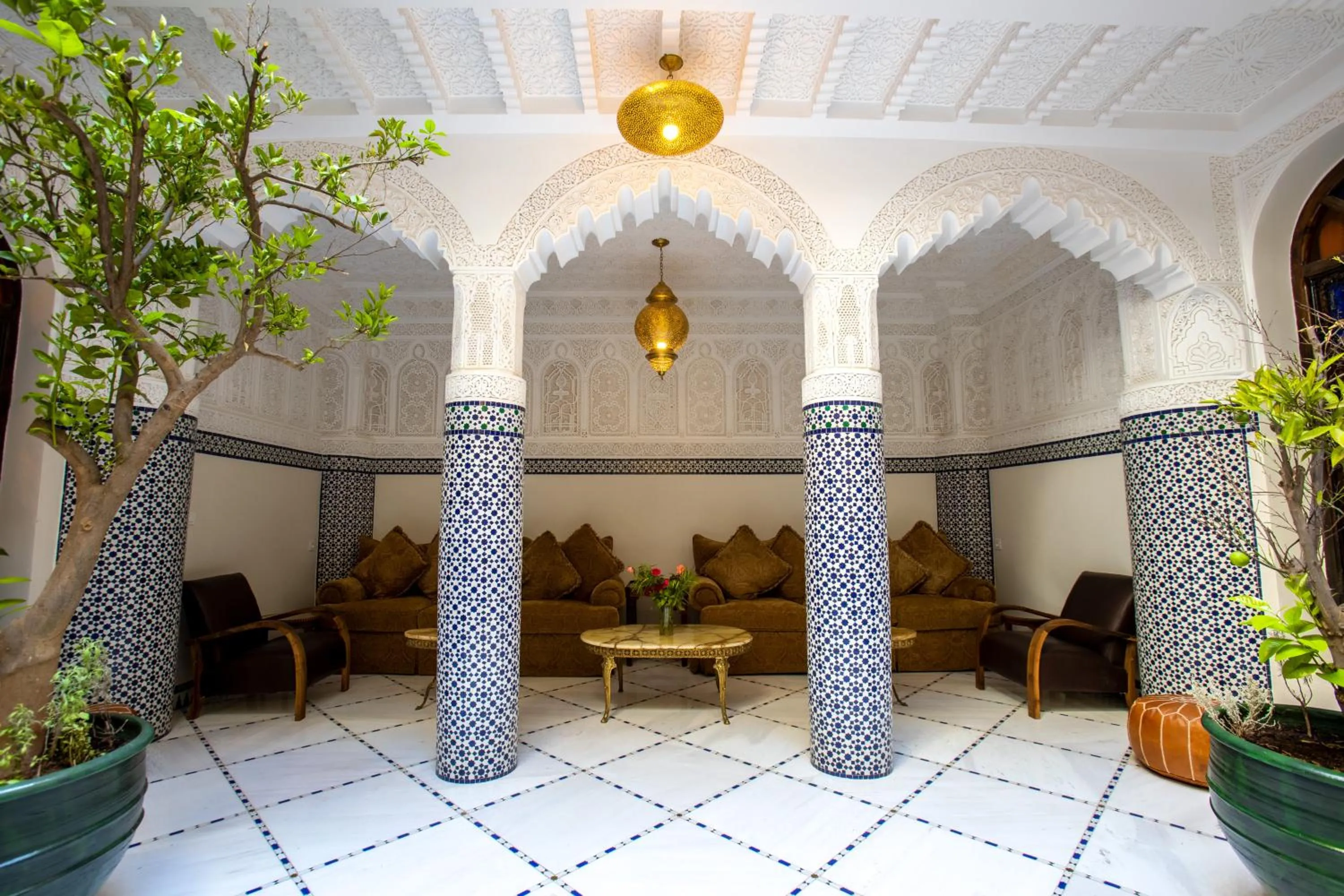 Seating area in Riad La Vie