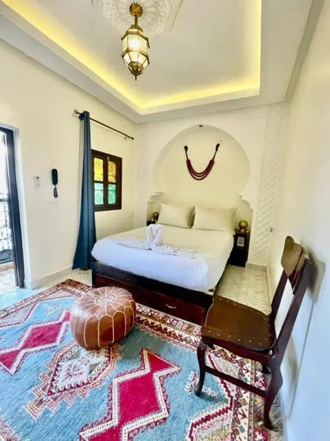 Bed in Riad La Vie