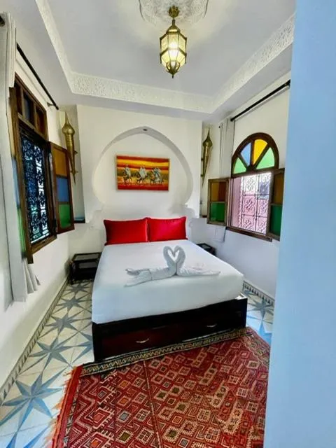 Bed in Riad La Vie