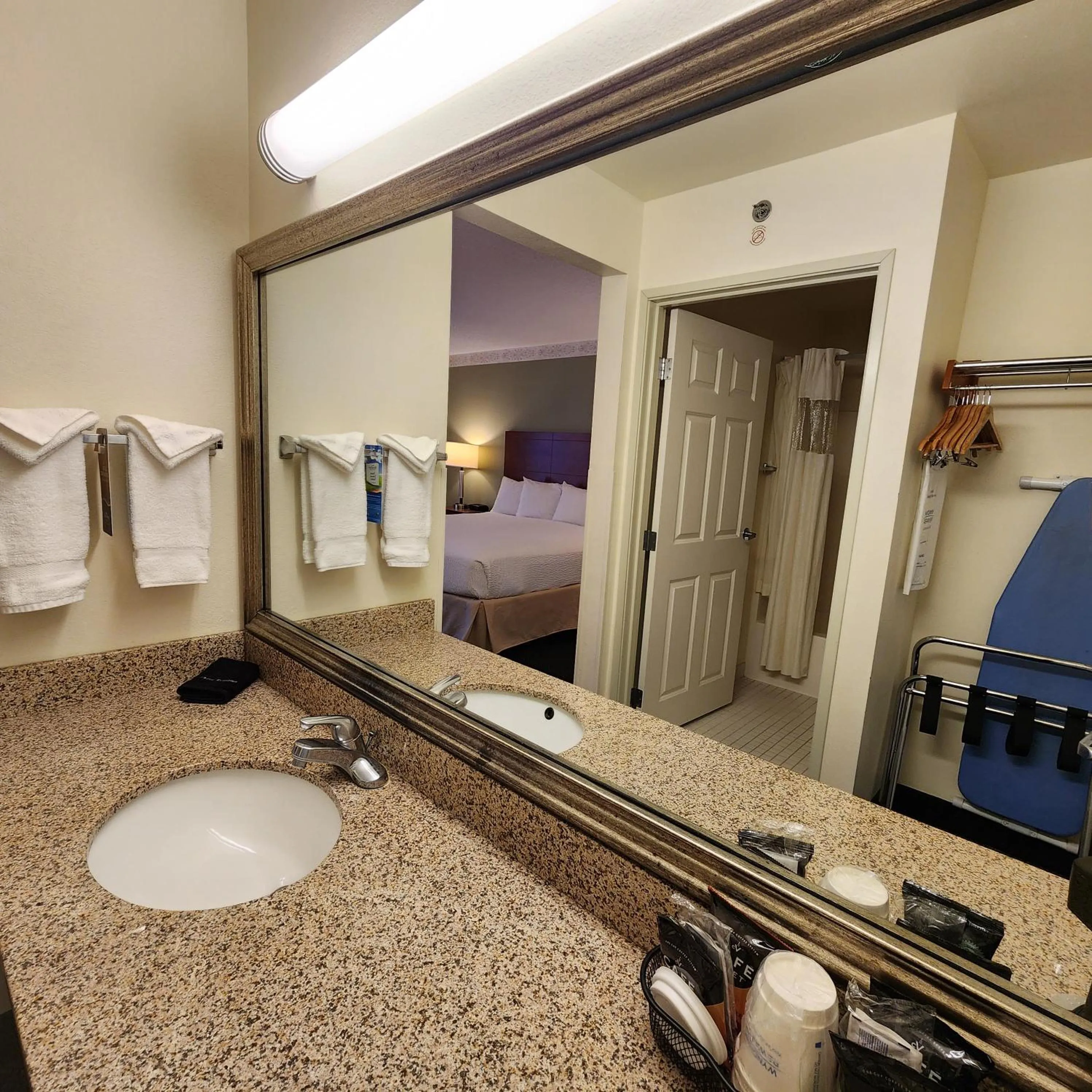 Bathroom, Bed in Baymont by Wyndham Mackinaw City