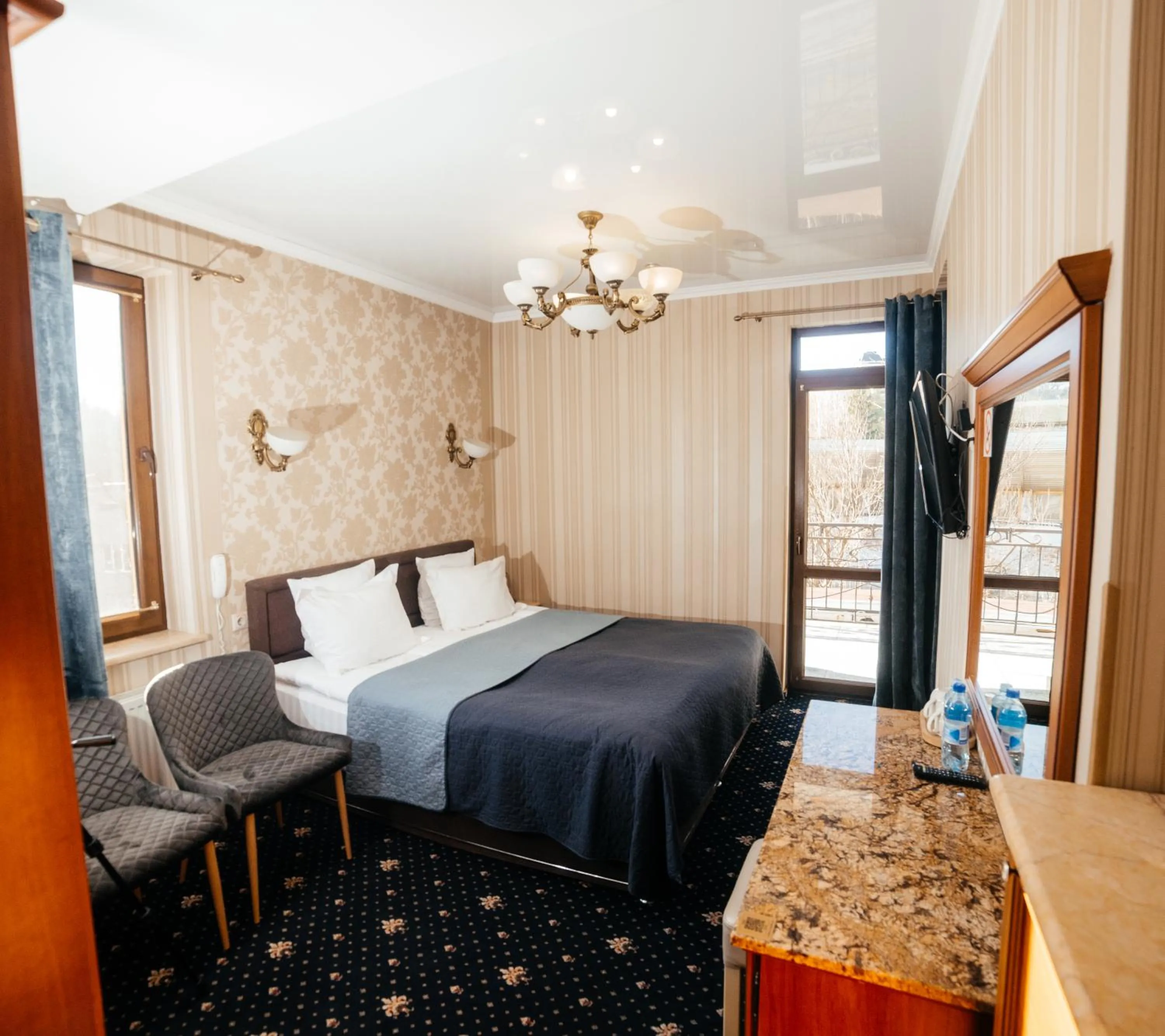 Bed in Hotel Afrodita