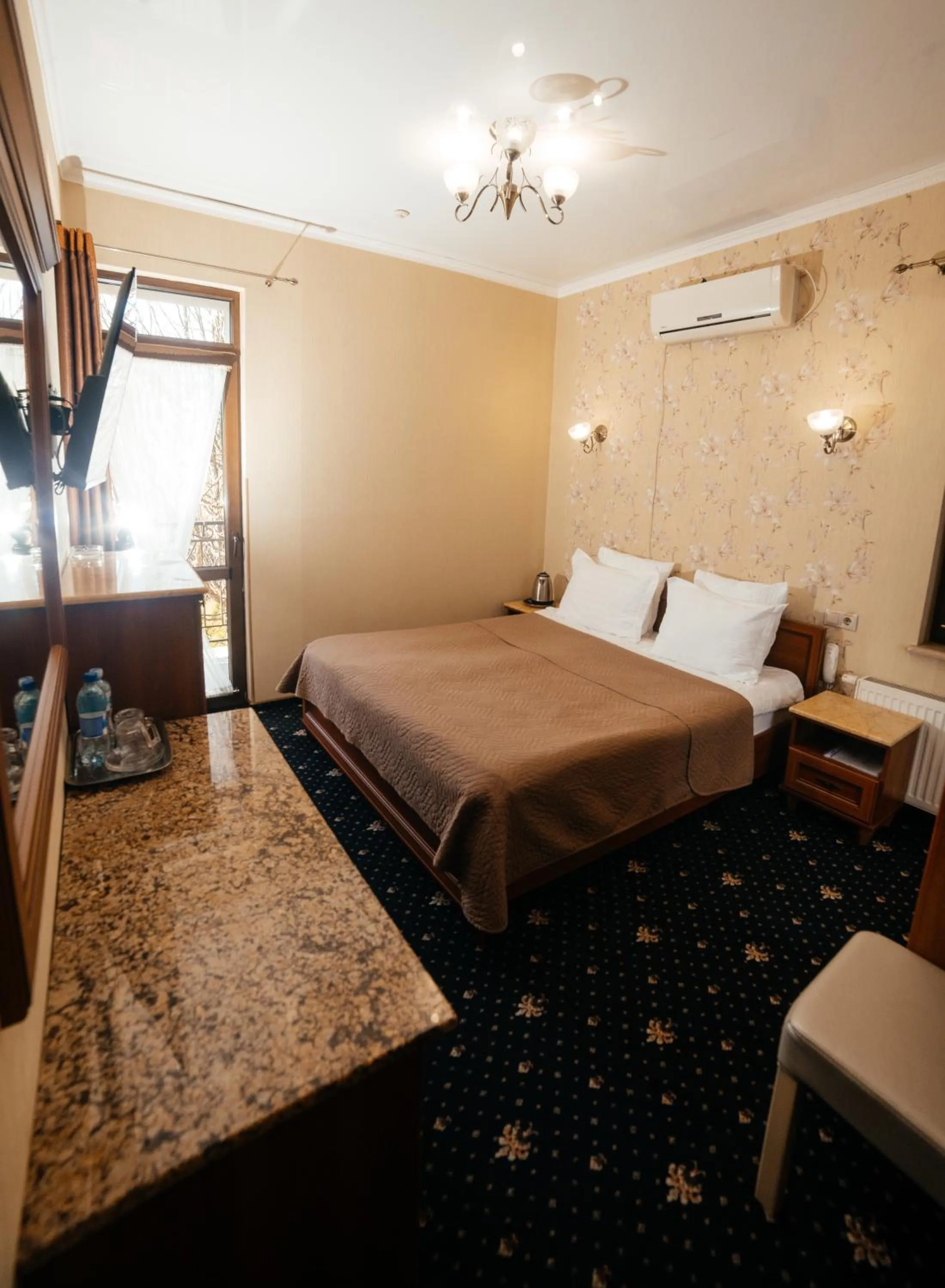 Bed in Hotel Afrodita