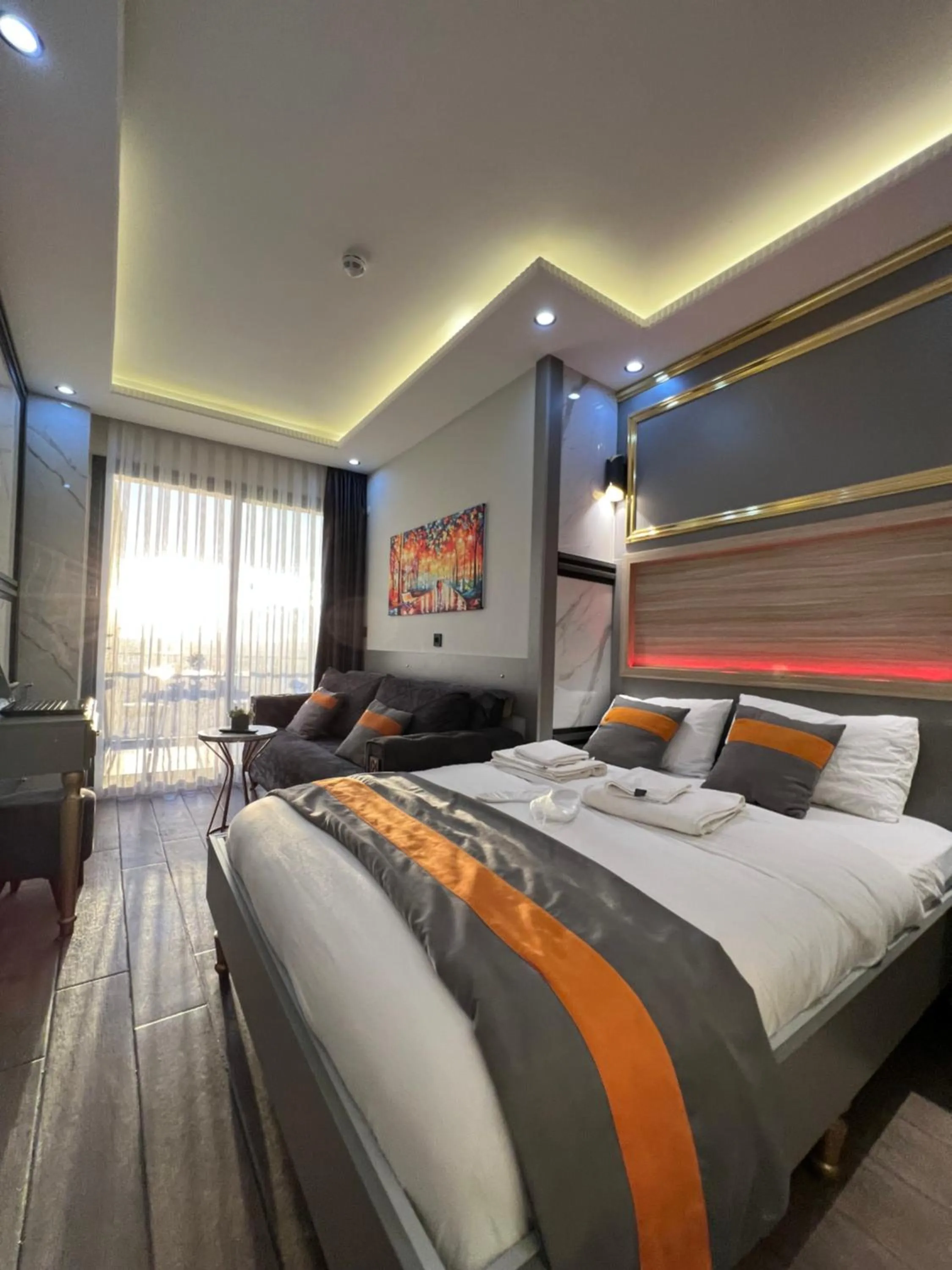 Bed in Taksim Larissa hotel suites
