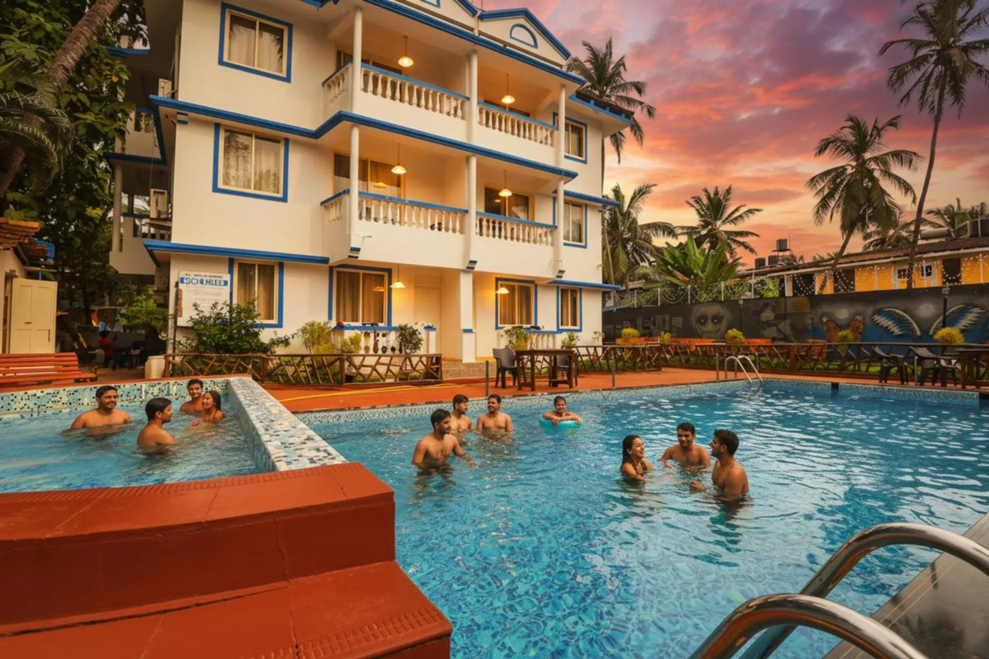 Swimming pool in FabHotel Grand Royal Palms - Nr Benaulim Beach