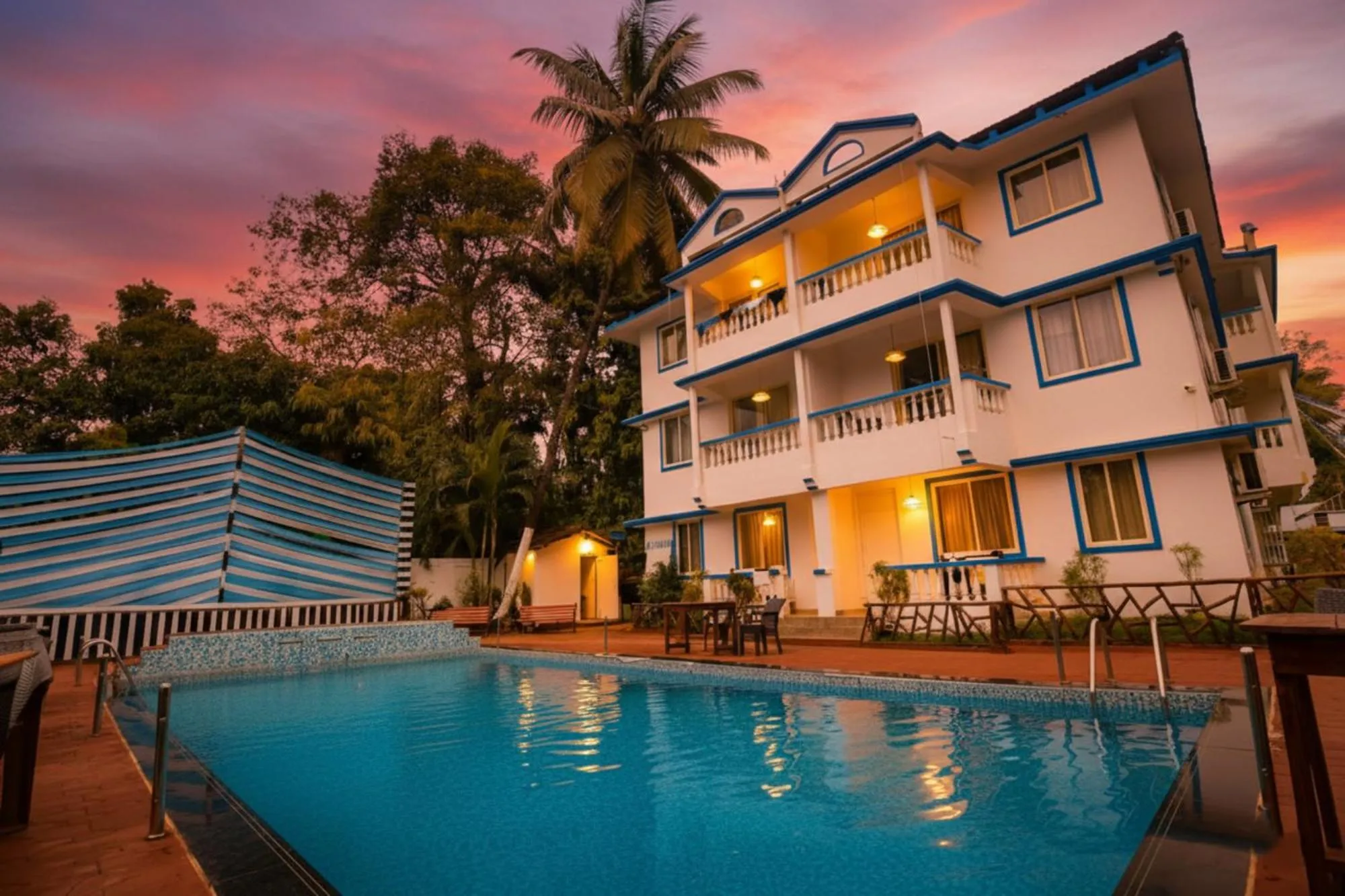Swimming pool in FabHotel Grand Royal Palms - Nr Benaulim Beach