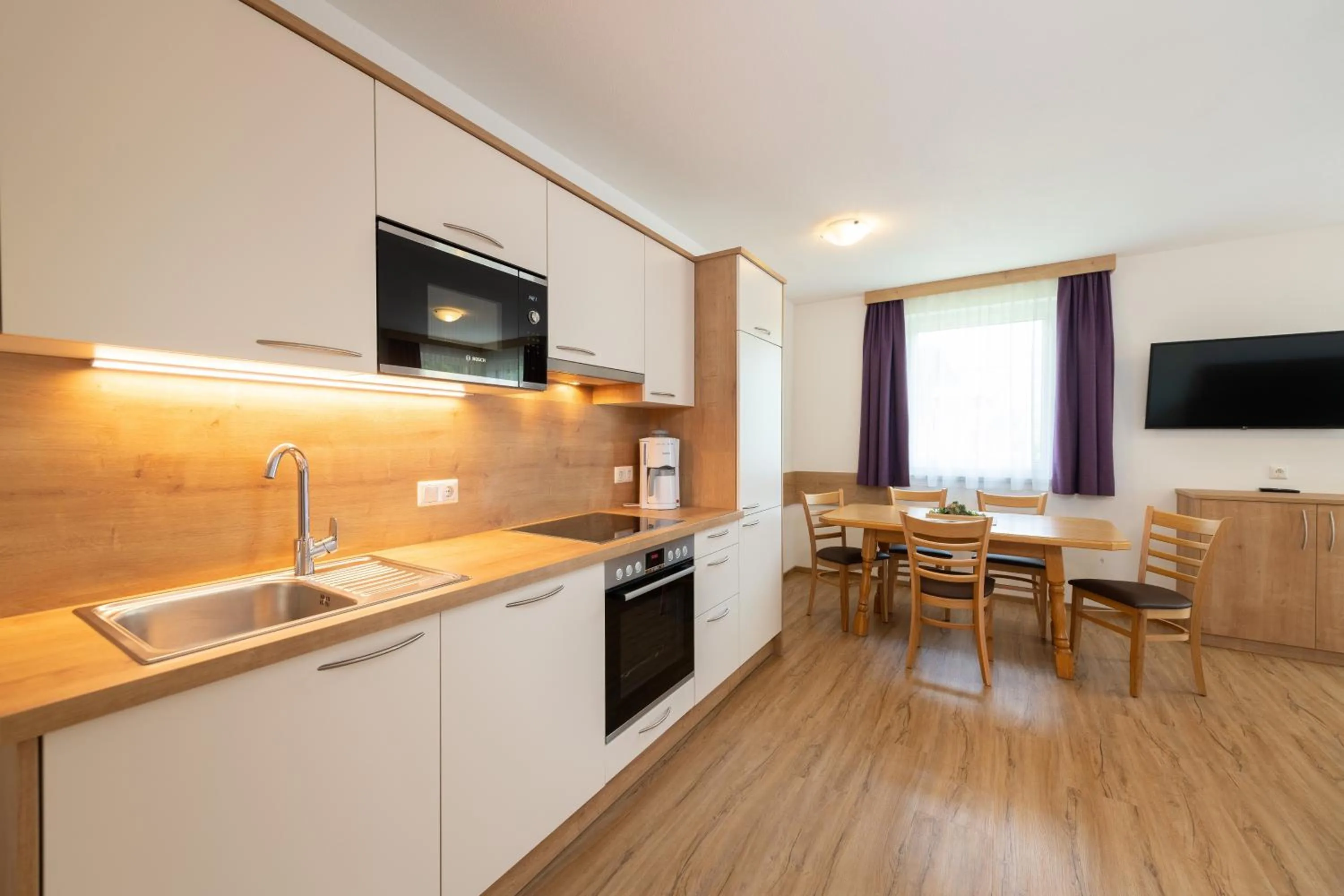 Kitchen or kitchenette in Hotel-Pension Egger