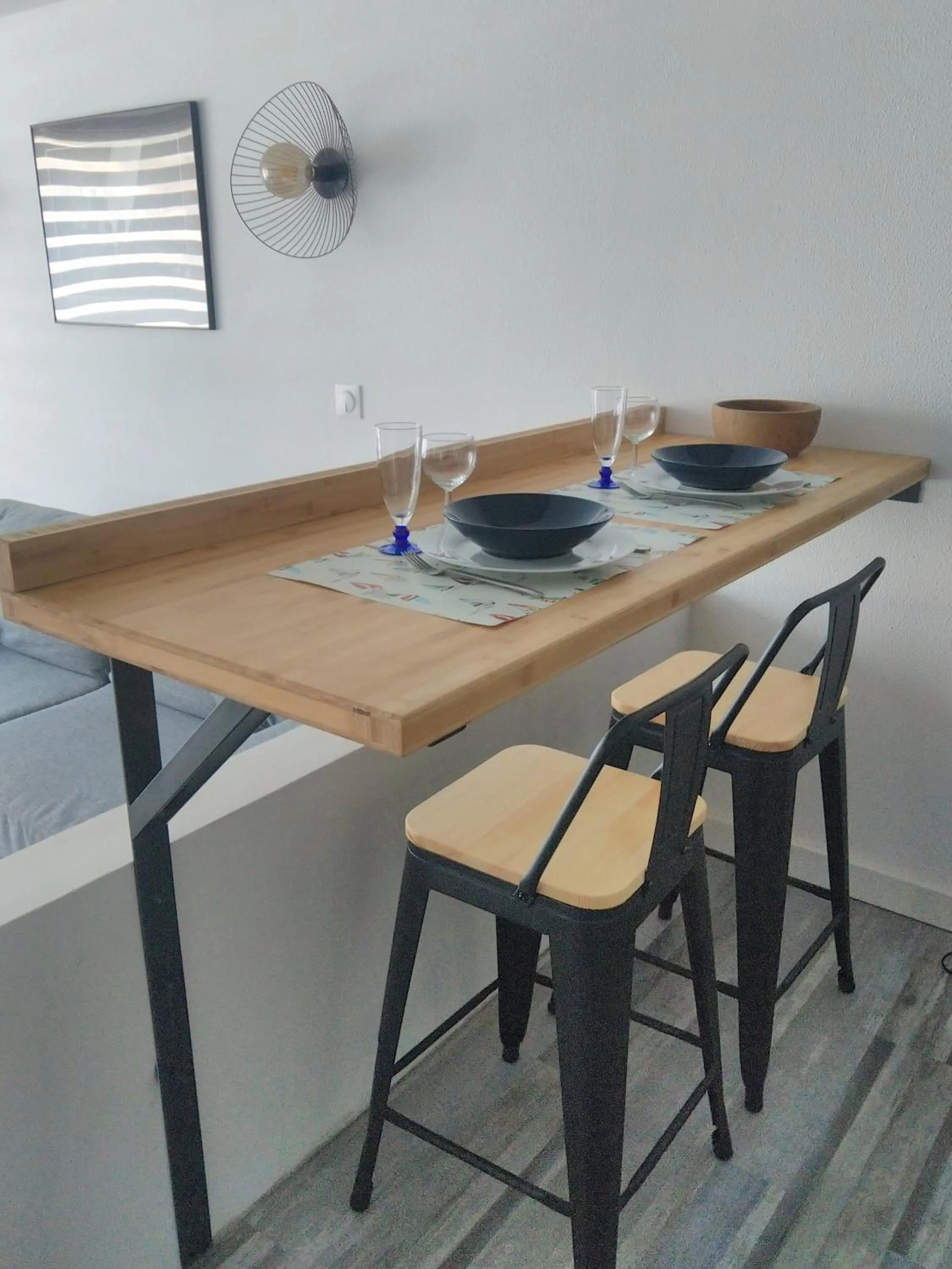 Dining area in Studio Deauville-Les Marinas,vue mer et bassin