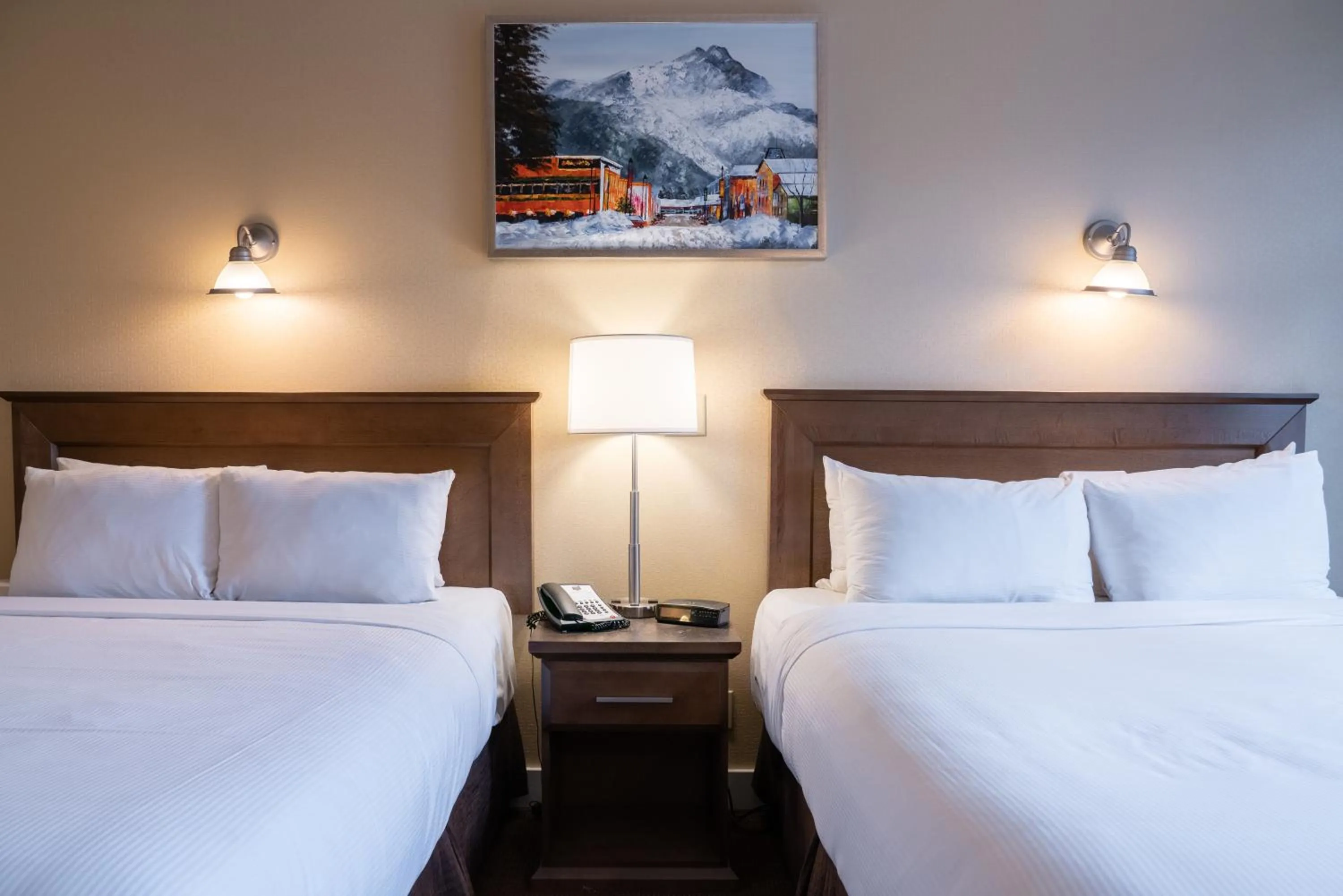 Bed in Irwin's Mountain Inn