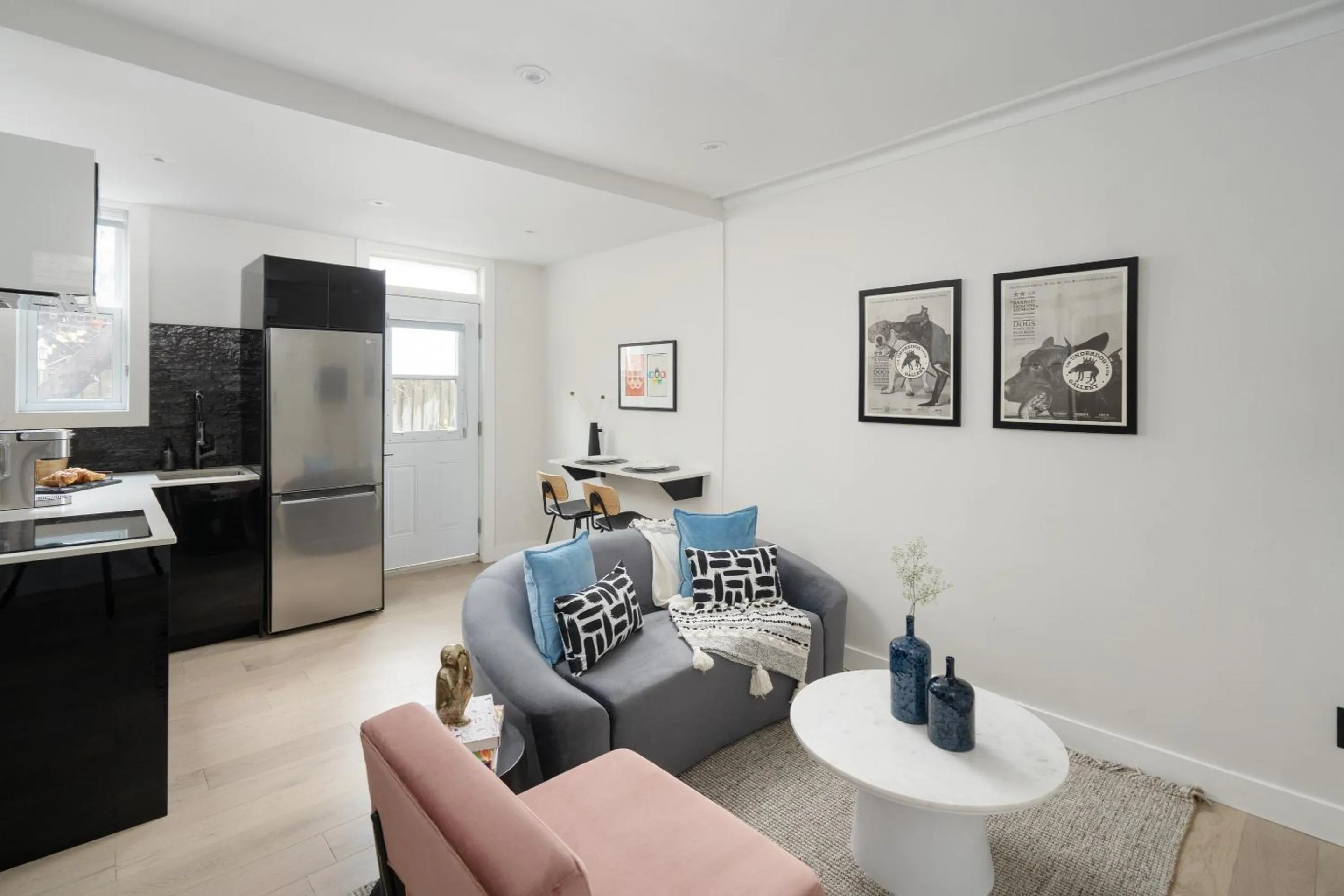 Living room in François-Denis Apartments