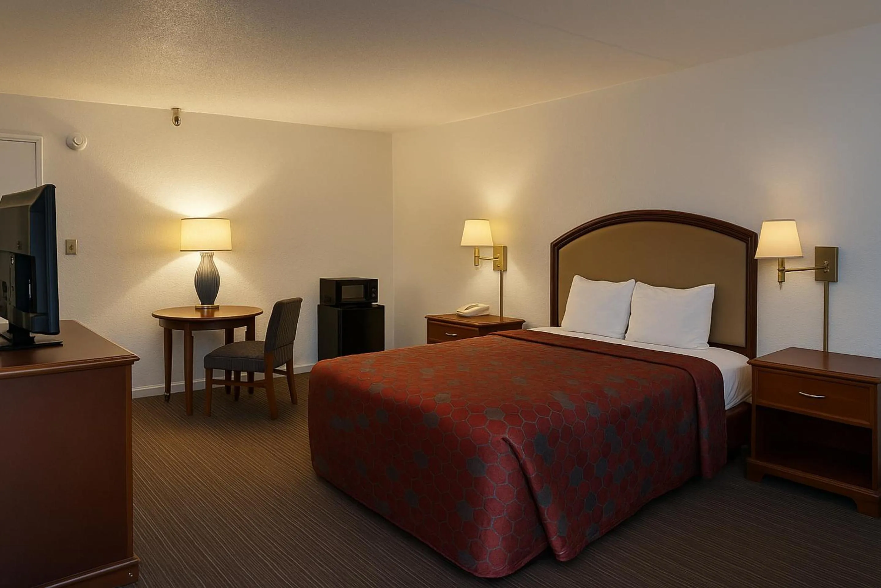 Bedroom, Bed in Key Inn Roseville