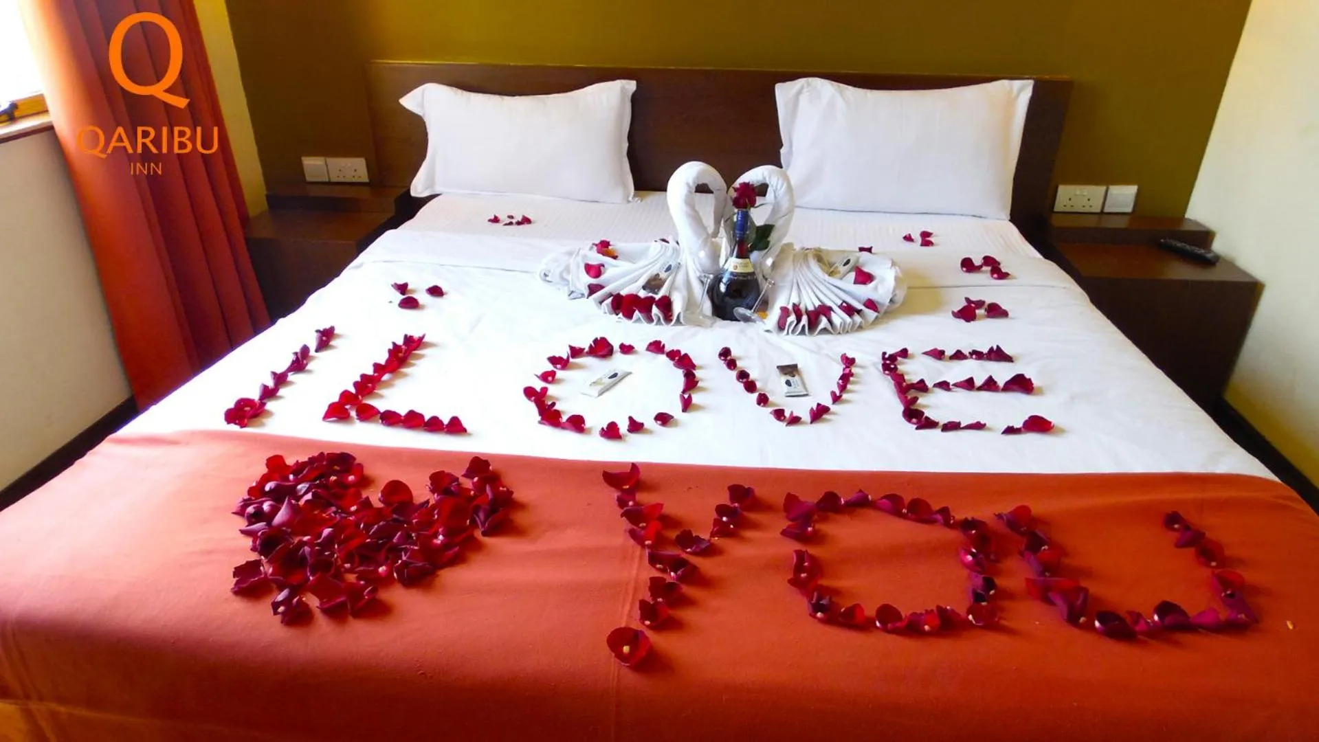 Bed in Qaribu Inn Boutique Hotel Nairobi