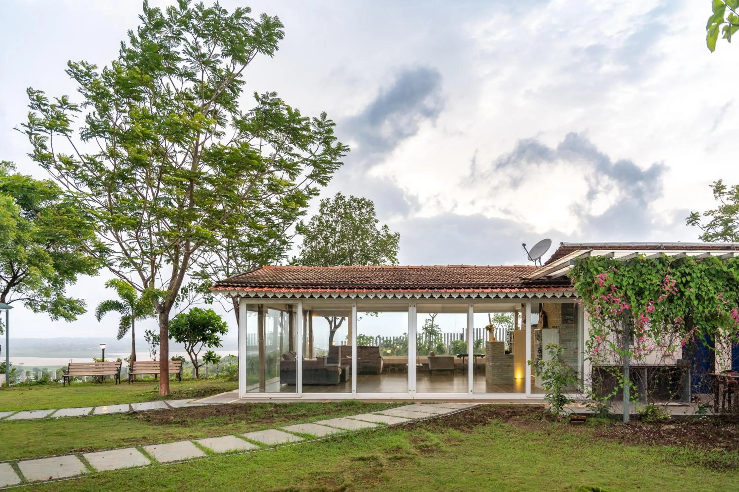 Property building in SaffronStays Le Soil, Igatpuri - pet-friendly villa with viewing deck for panoramic views