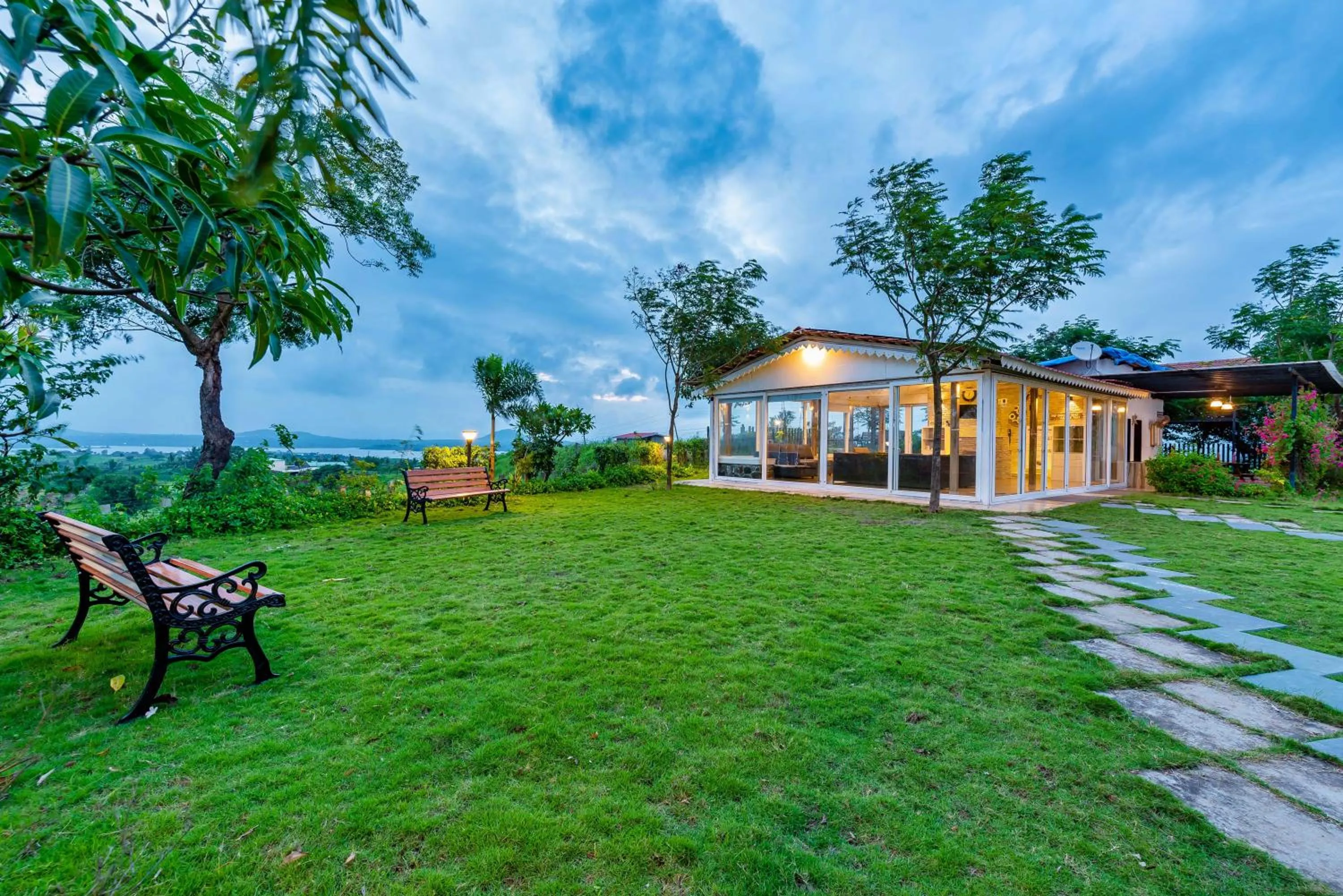 Property building in SaffronStays Le Soil, Igatpuri - pet-friendly villa with viewing deck for panoramic views