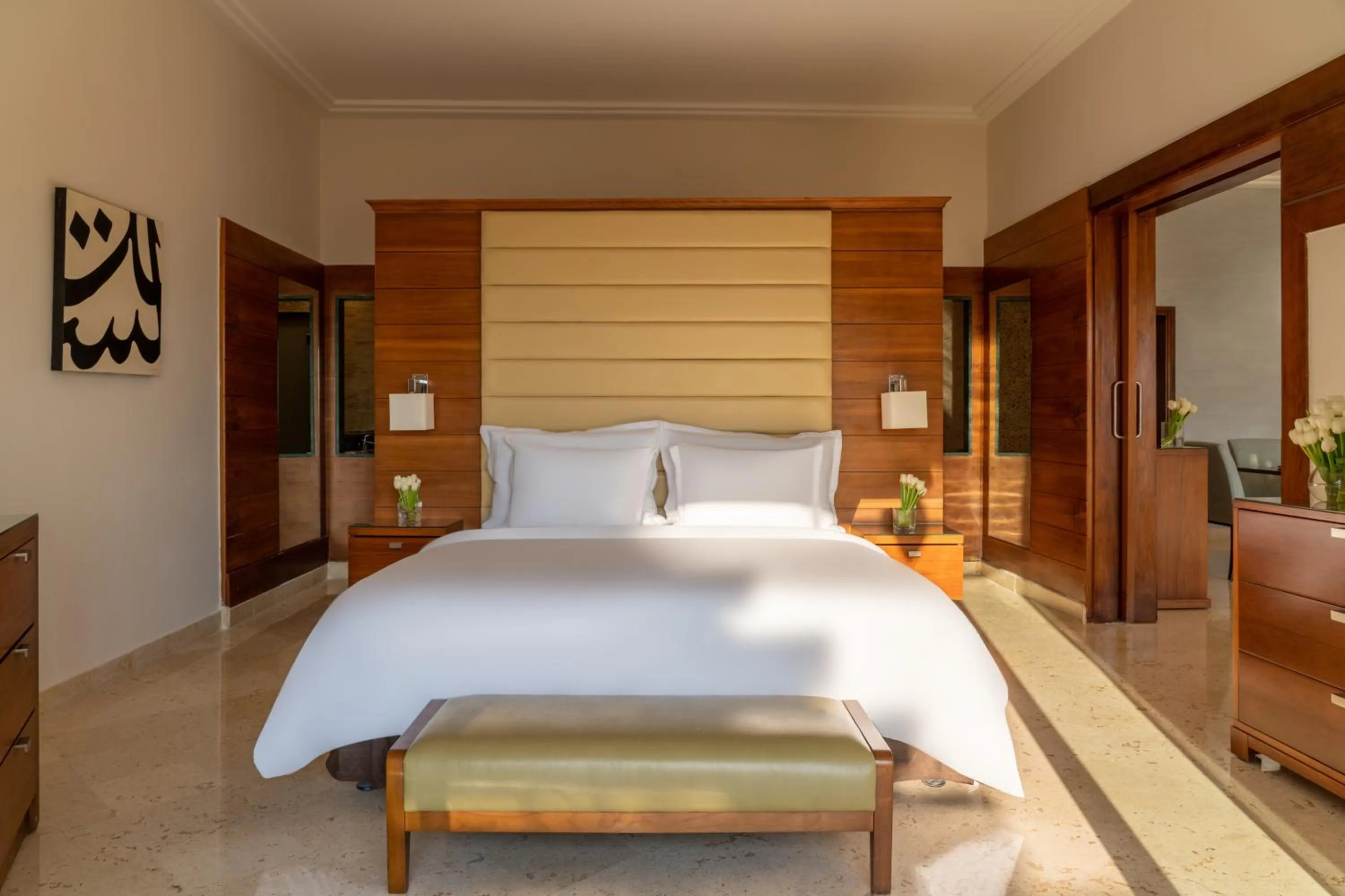 Bed in Mövenpick Resort & Spa Dead Sea