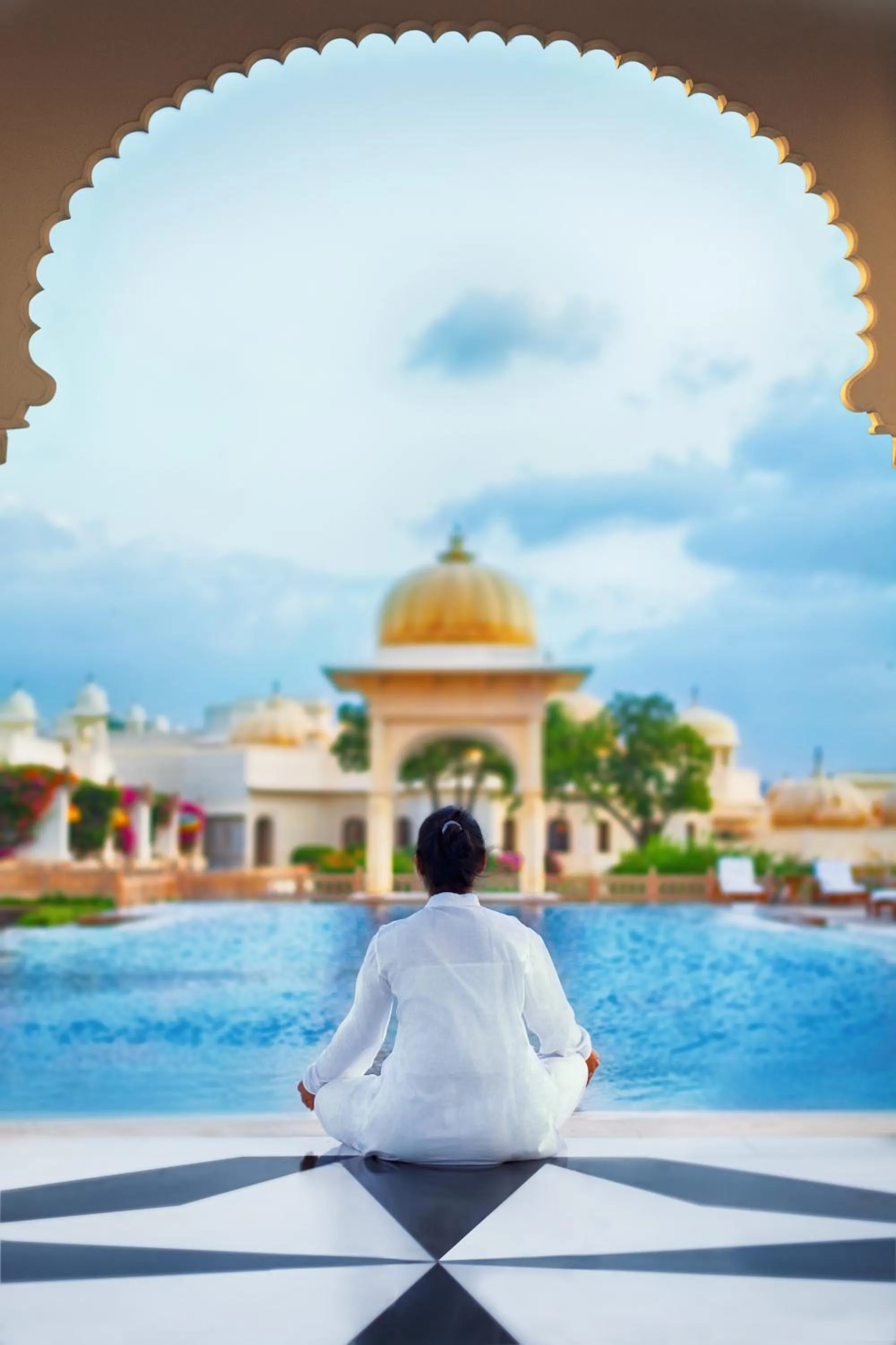 Swimming pool in The Oberoi Udaivilas Udaipur