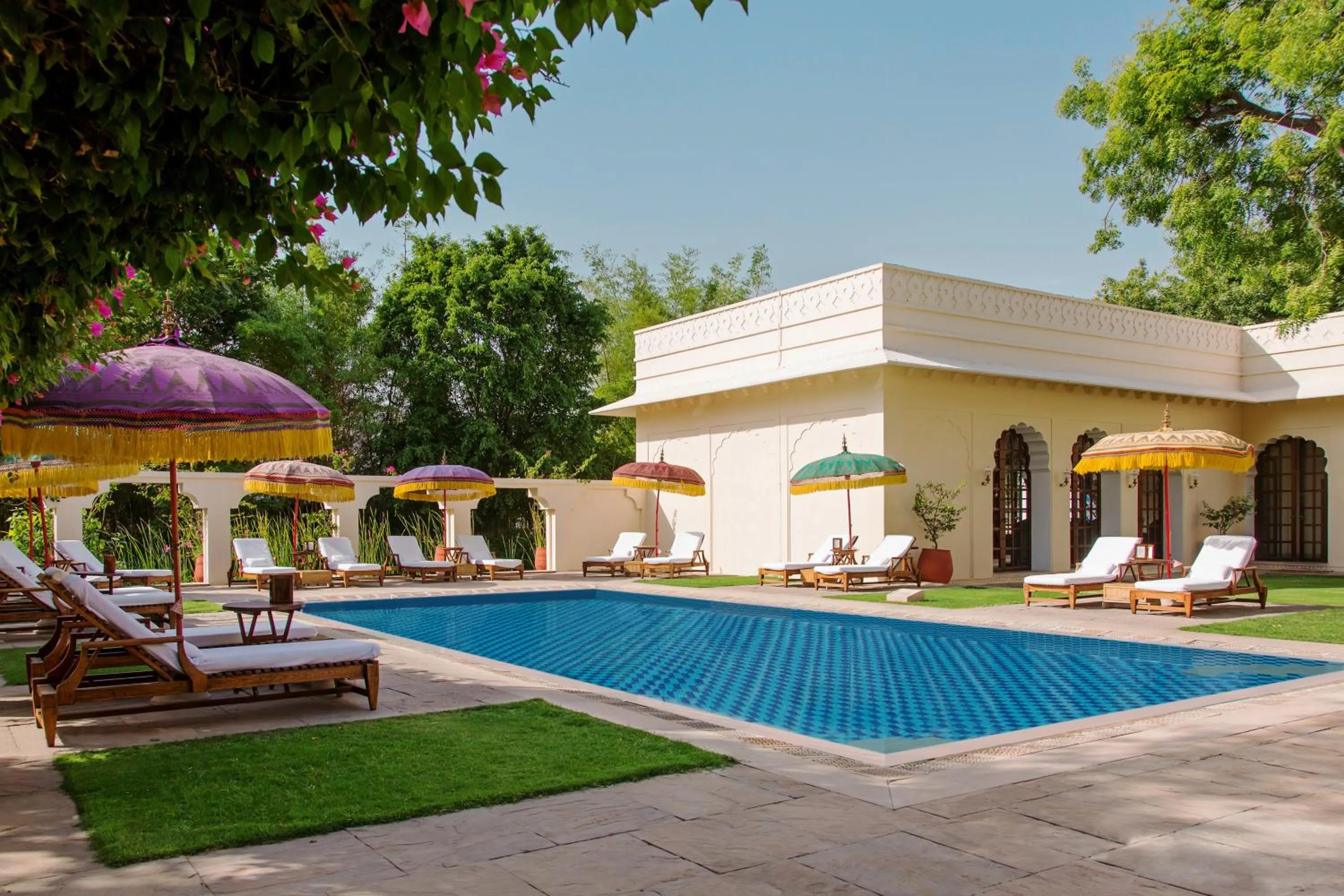 Swimming pool in The Oberoi Vanyavilas Wildlife Resort, Ranthambhore