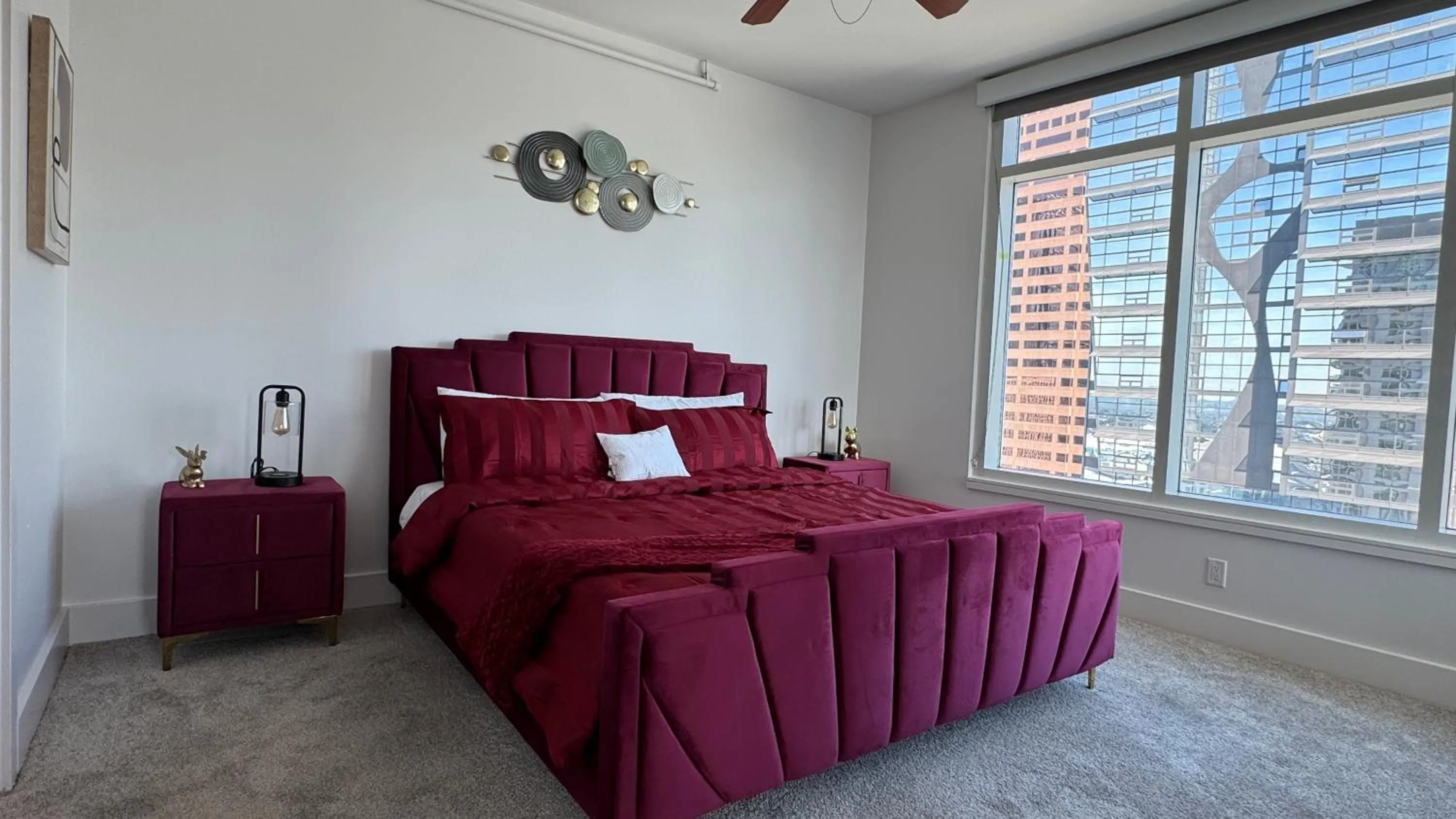 Bed in Sky-Rise Apartments